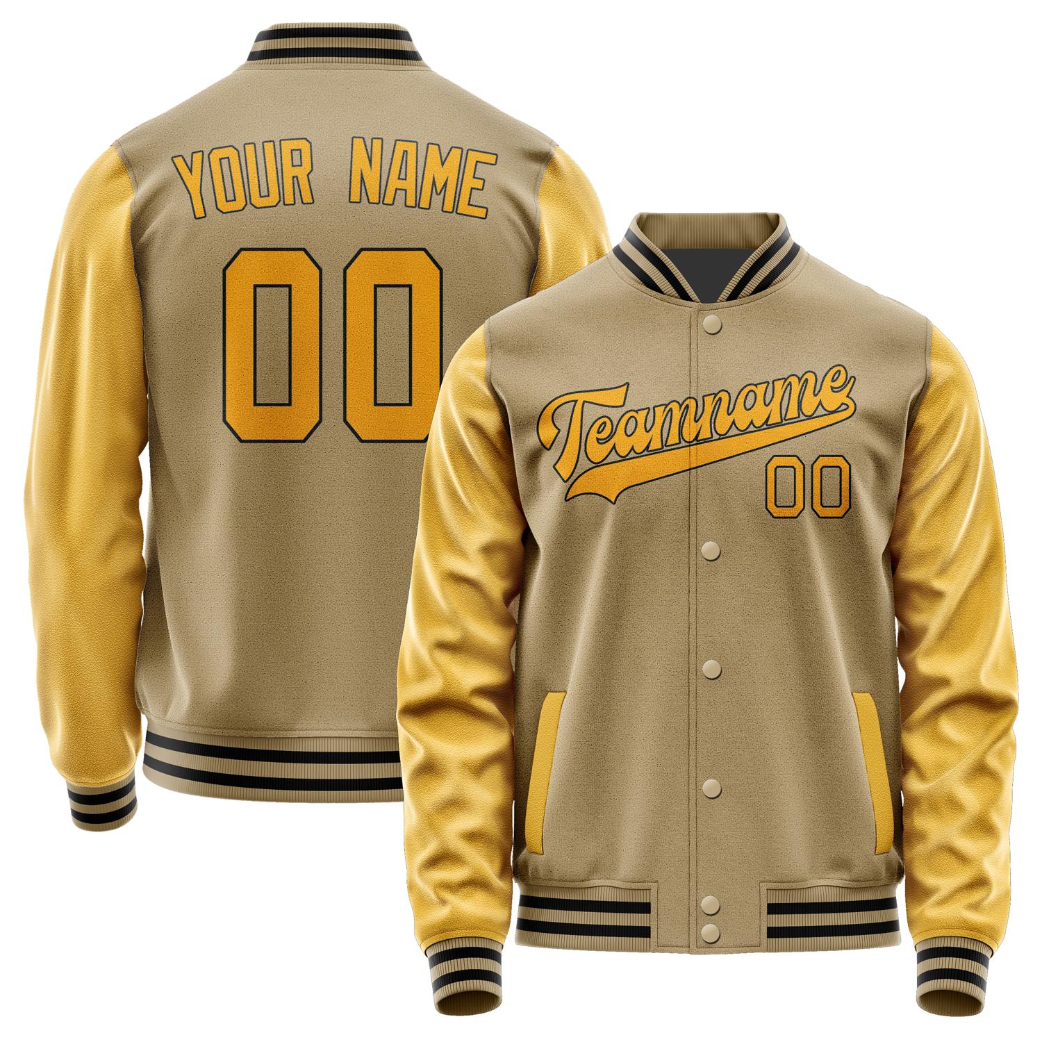 Custom Light Khaki Yellow Jacket JA2525192517B31719