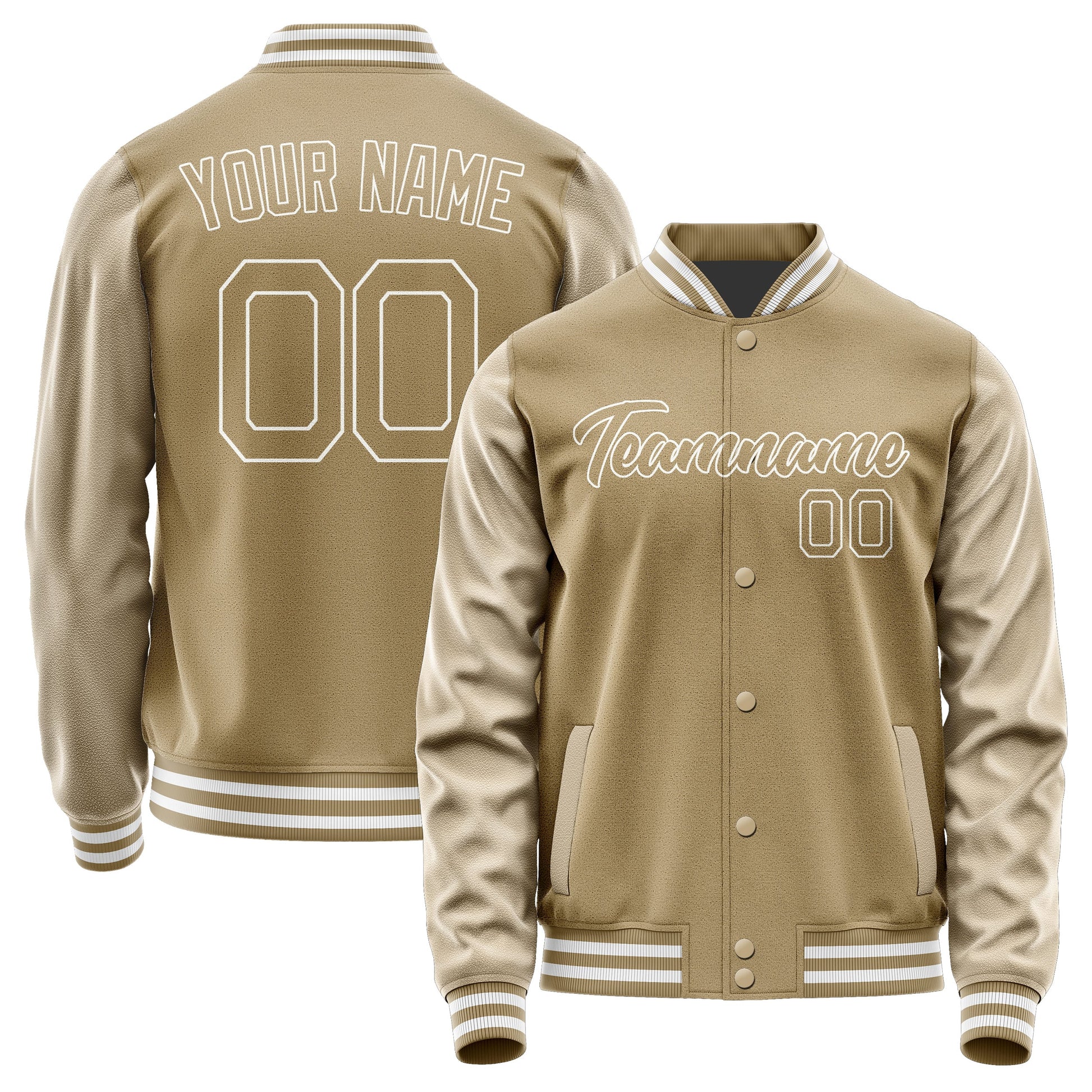 Custom Light Khaki Light Khaki Jacket JA2525252518B21825