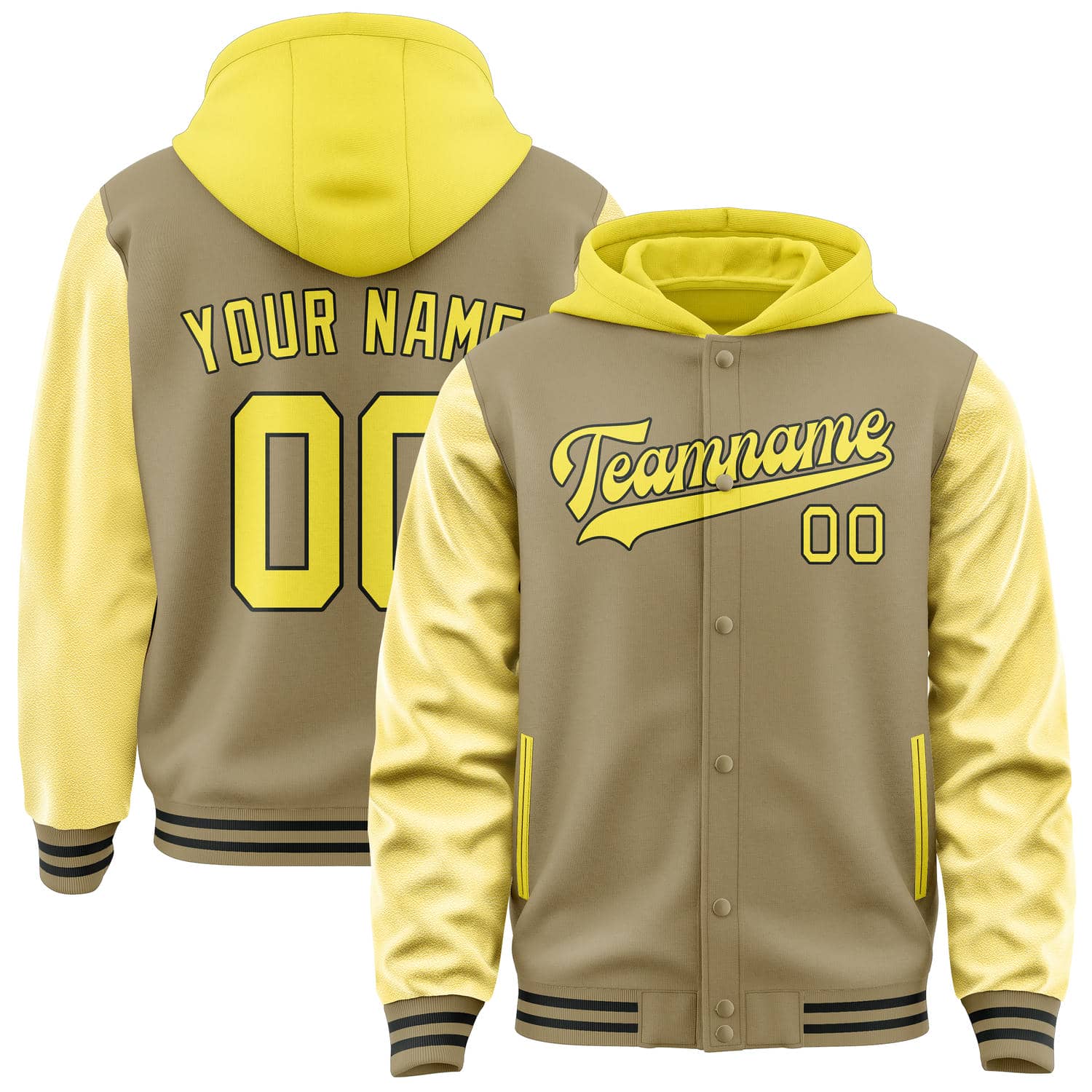 Custom Light Khaki Light Yellow Jacket