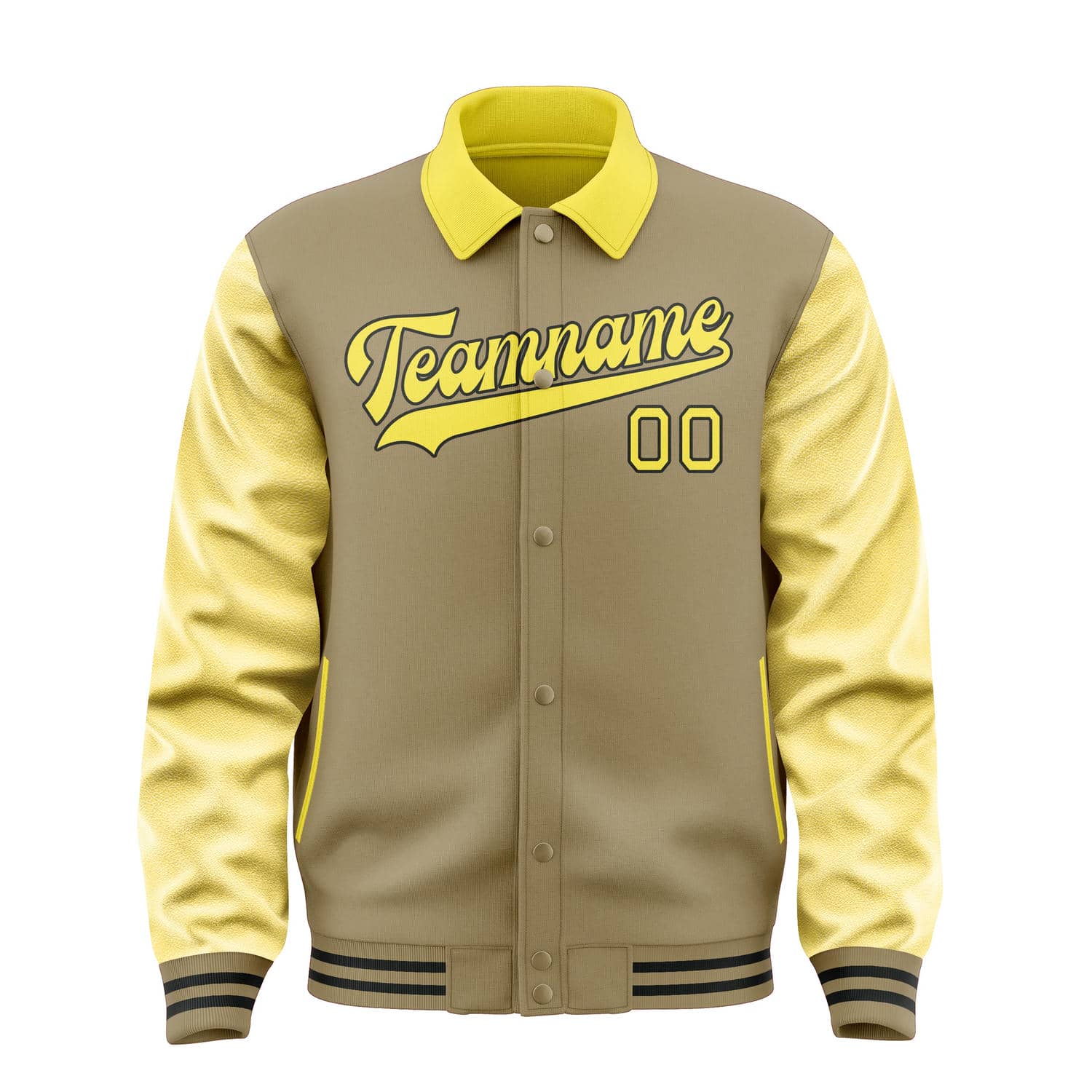 Custom Light Khaki Light Yellow Jacket