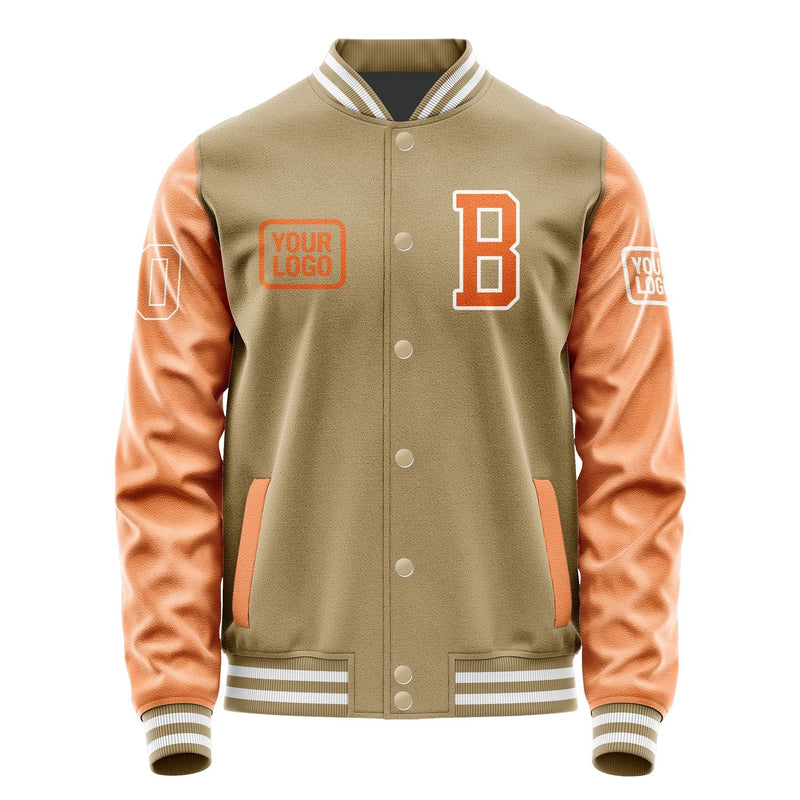 Custom Light Khaki Orange Jacket JA252528251818282818