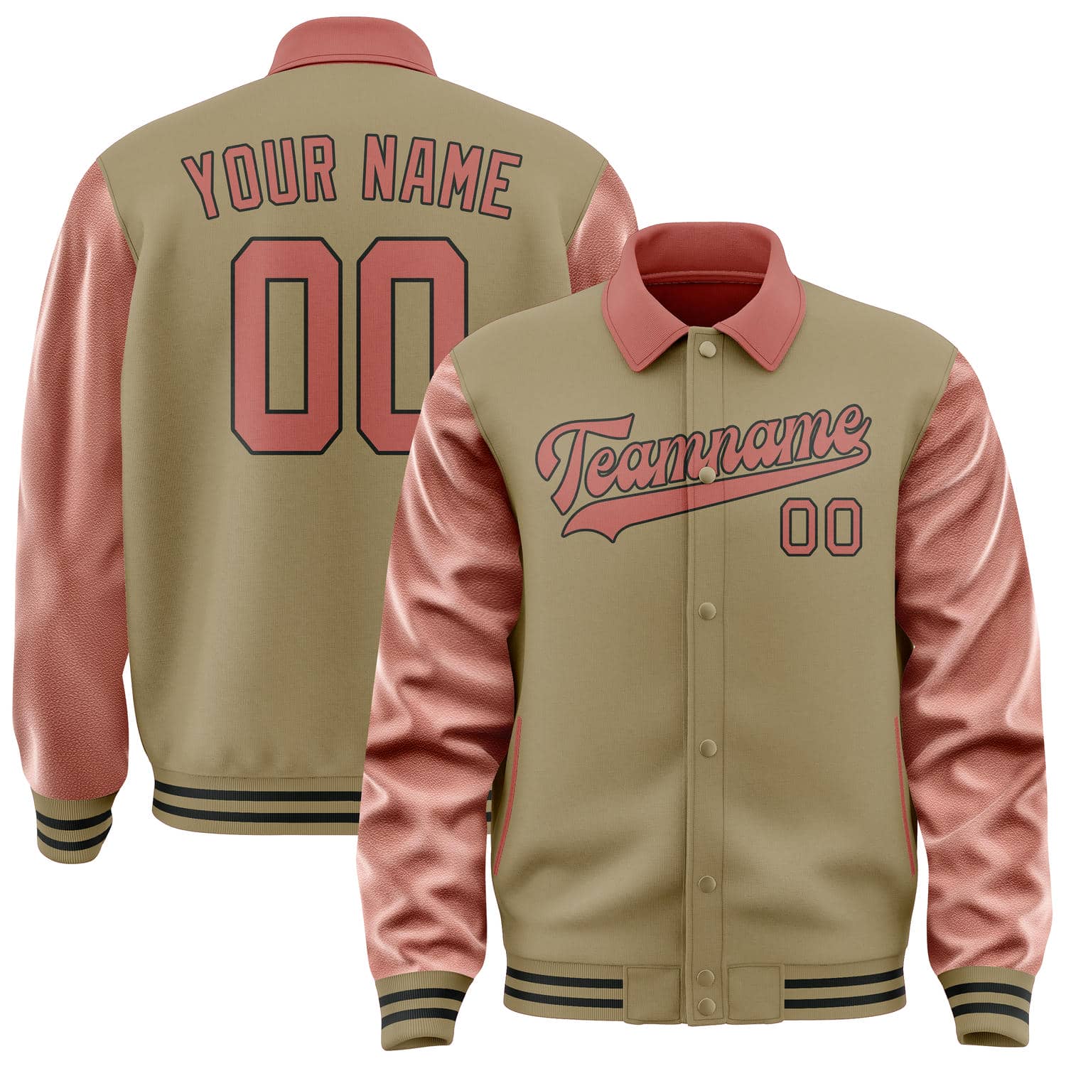 Custom Light Khaki Copper Rose Jacket