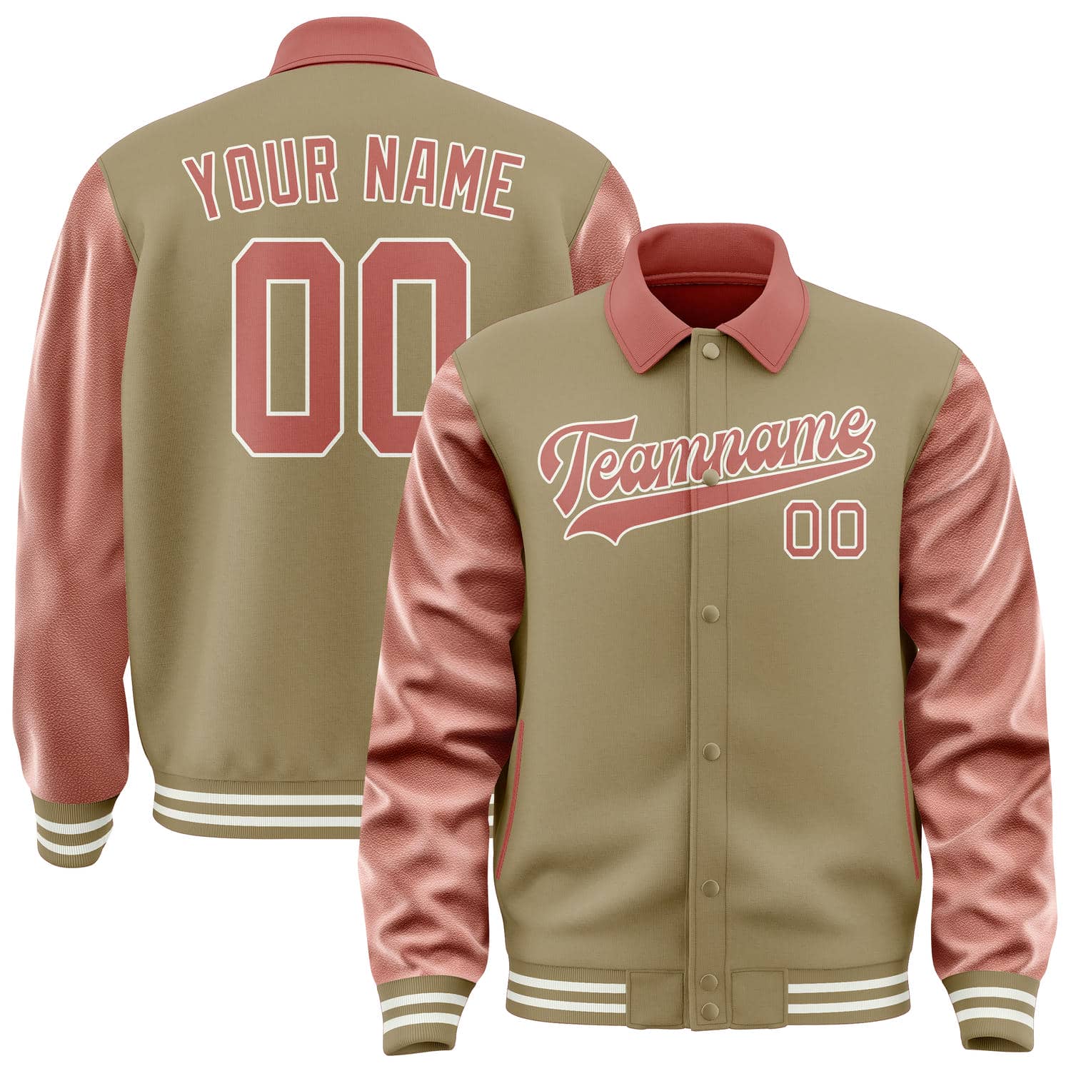 Custom Light Khaki Copper Rose Jacket