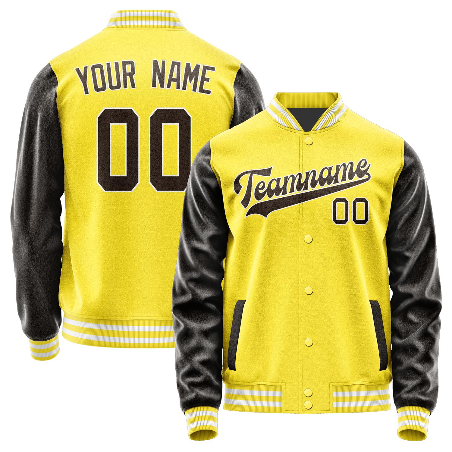 Custom Light Yellow Brown Jacket JA2626012618B31801