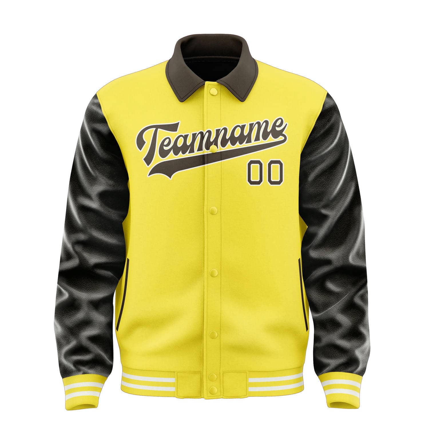 Custom Light Yellow Brown Jacket