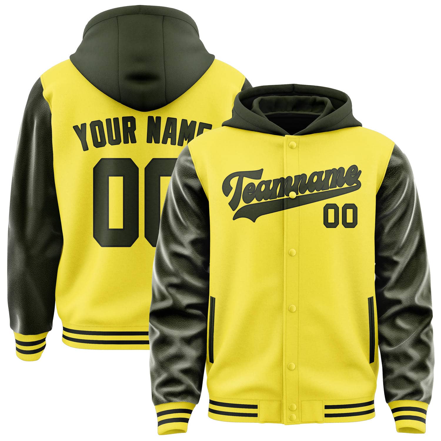 Custom Light Yellow Olive Jacket