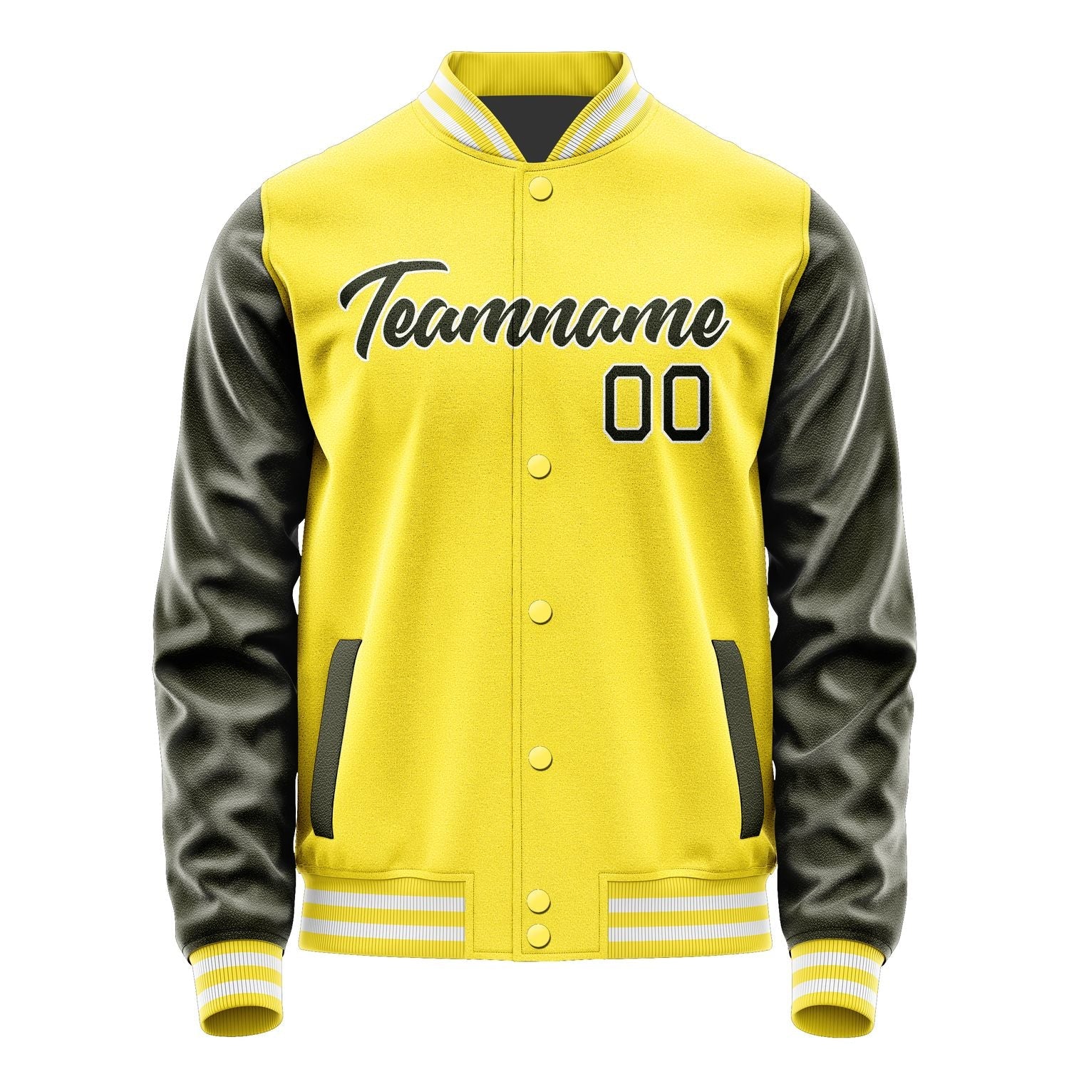 Custom Light Yellow Olive Jacket JA2626022618B21802