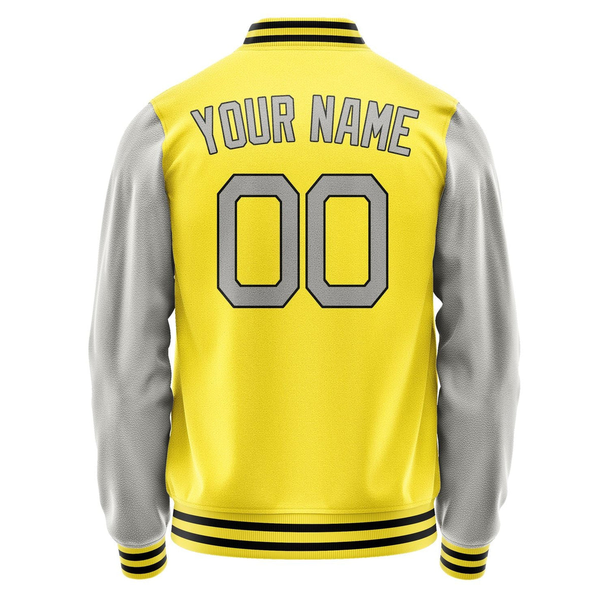 Custom Light Yellow Gray Jacket JA2626042617B21704