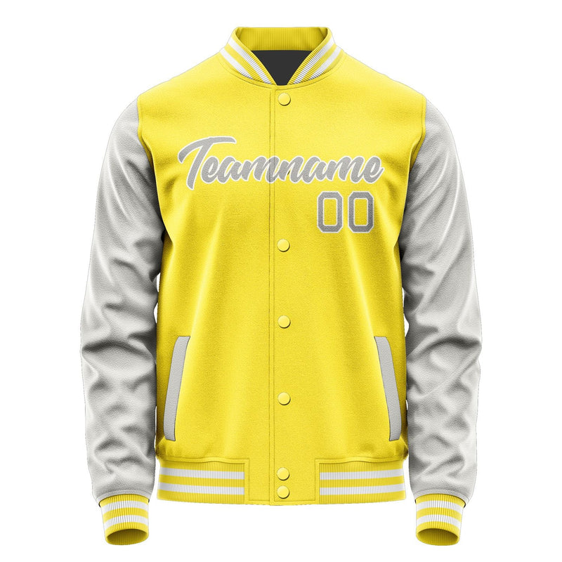 Custom Light Yellow Gray Jacket JA2626042618B21804