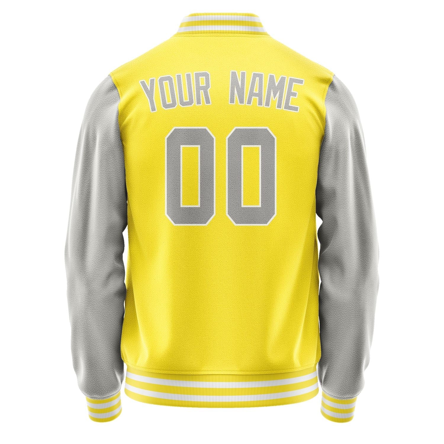 Custom Light Yellow Gray Jacket JA2626042618B31804