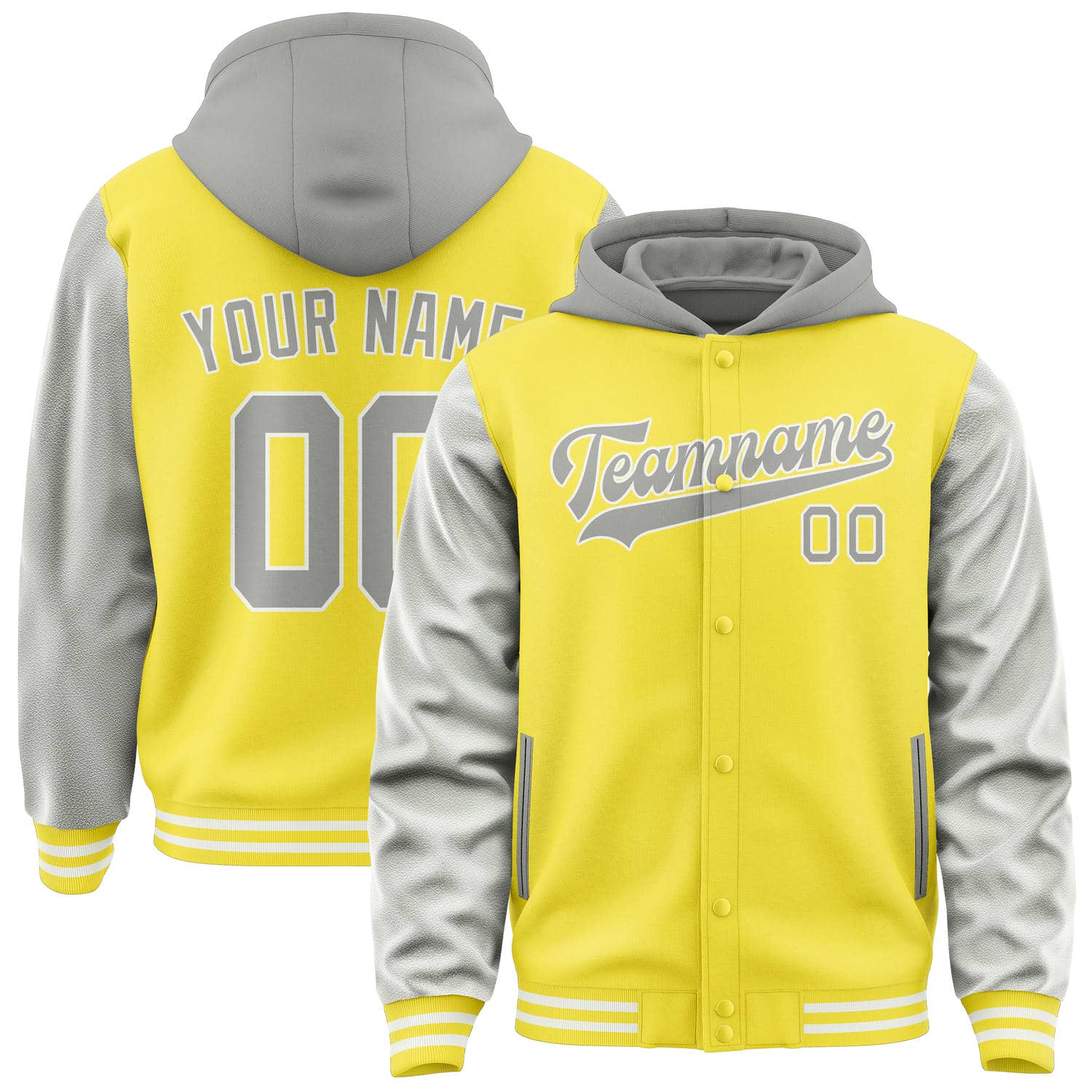 Custom Light Yellow Gray Jacket