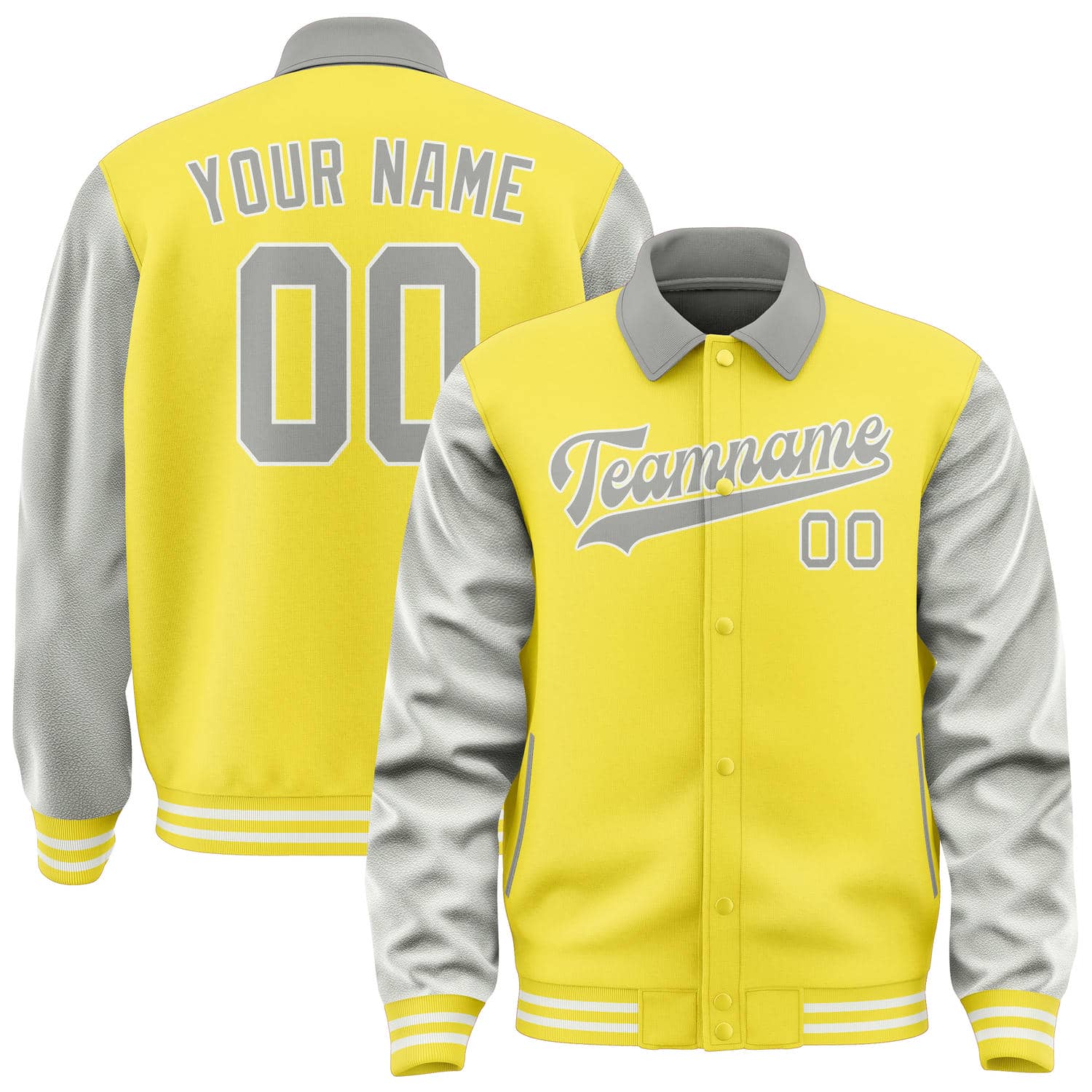 Custom Light Yellow Gray Jacket