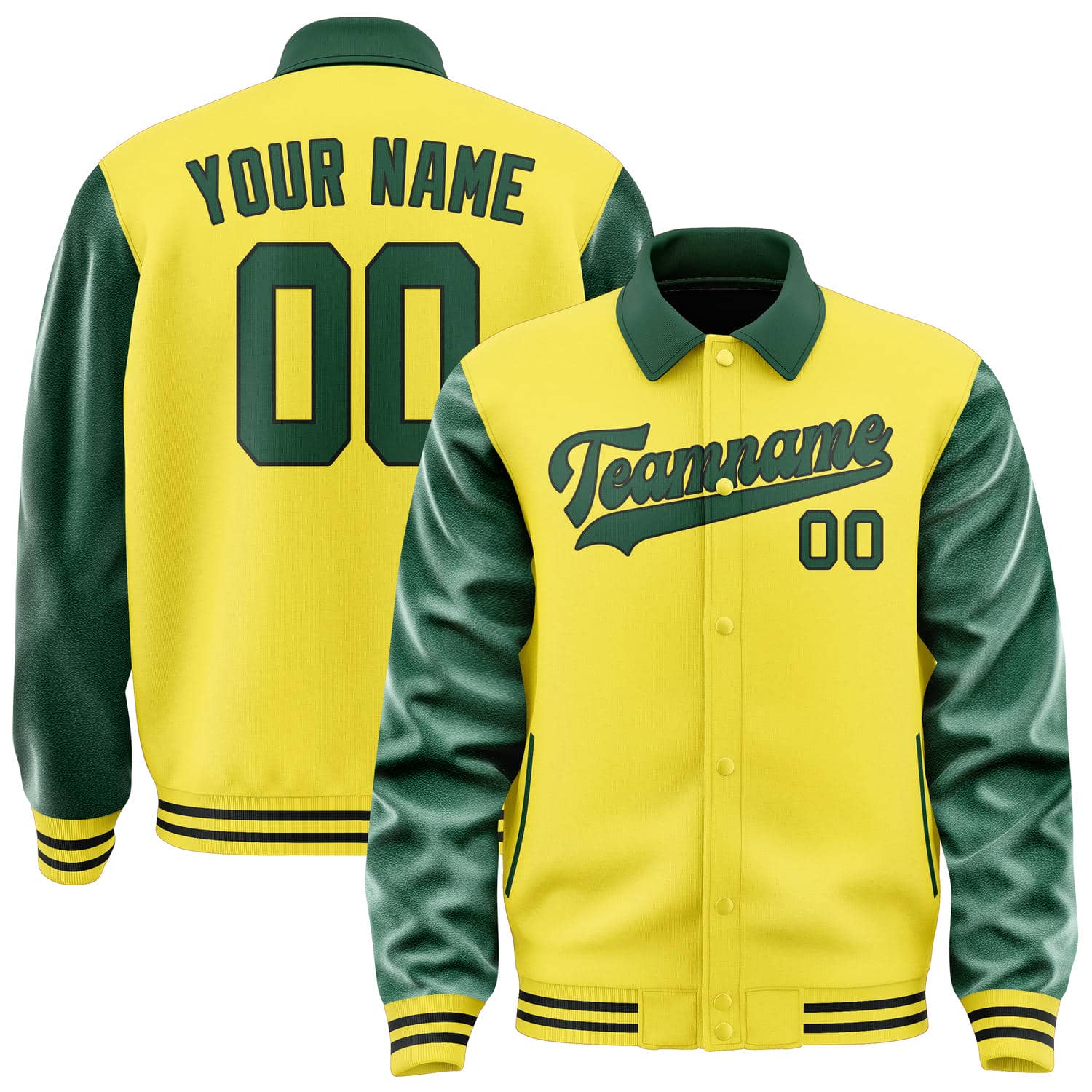 Custom Light Yellow Green Jacket
