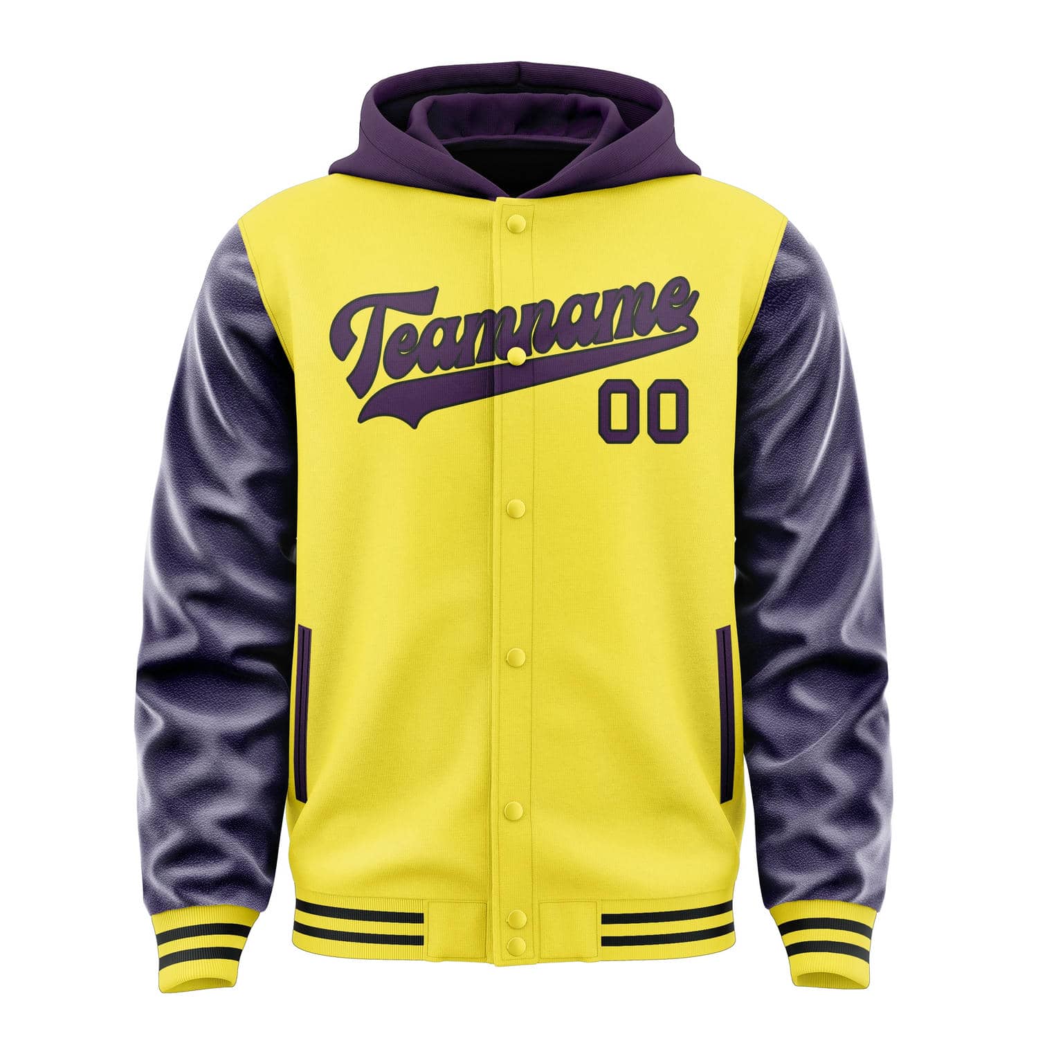 Custom Light Yellow Purple Jacket