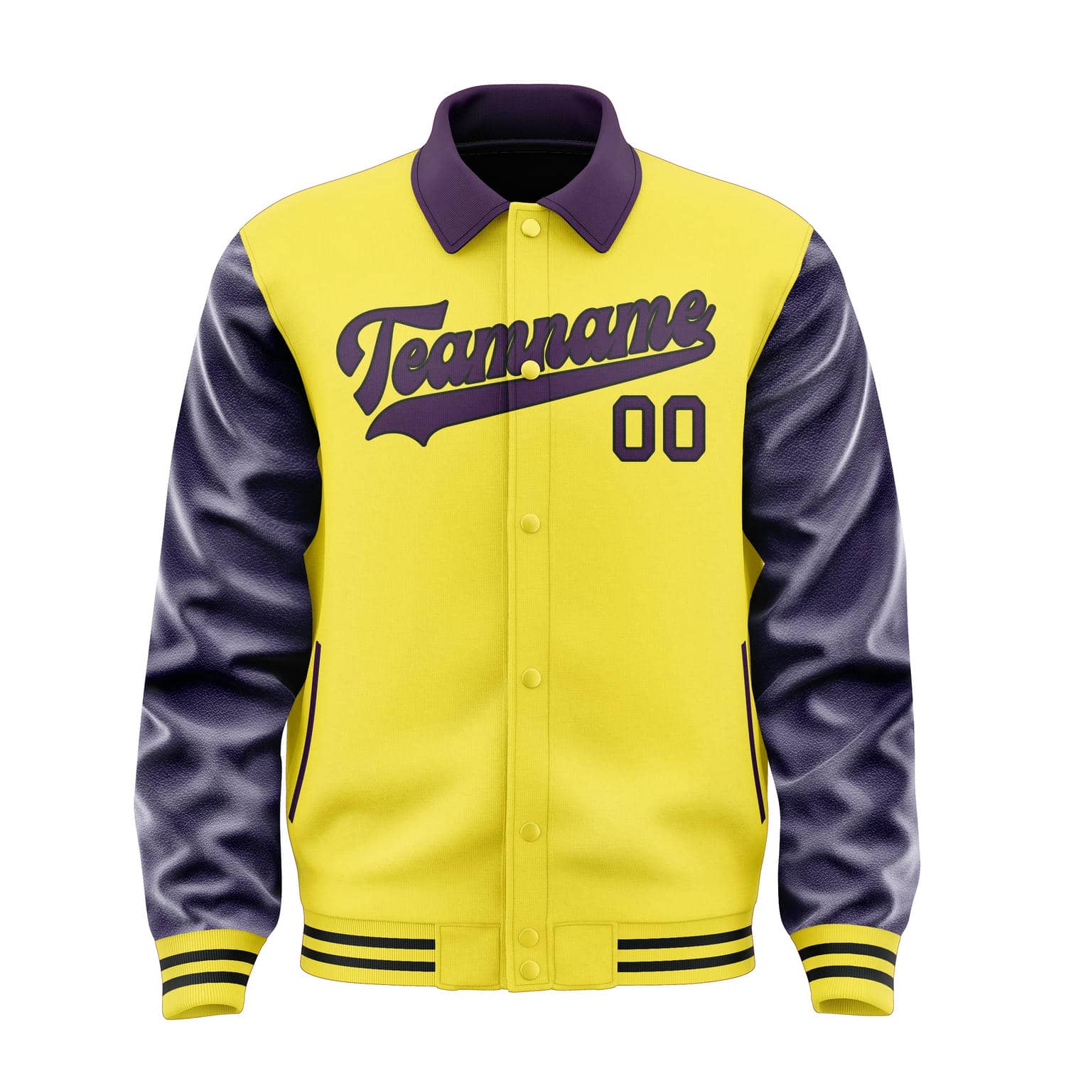 Custom Light Yellow Purple Jacket