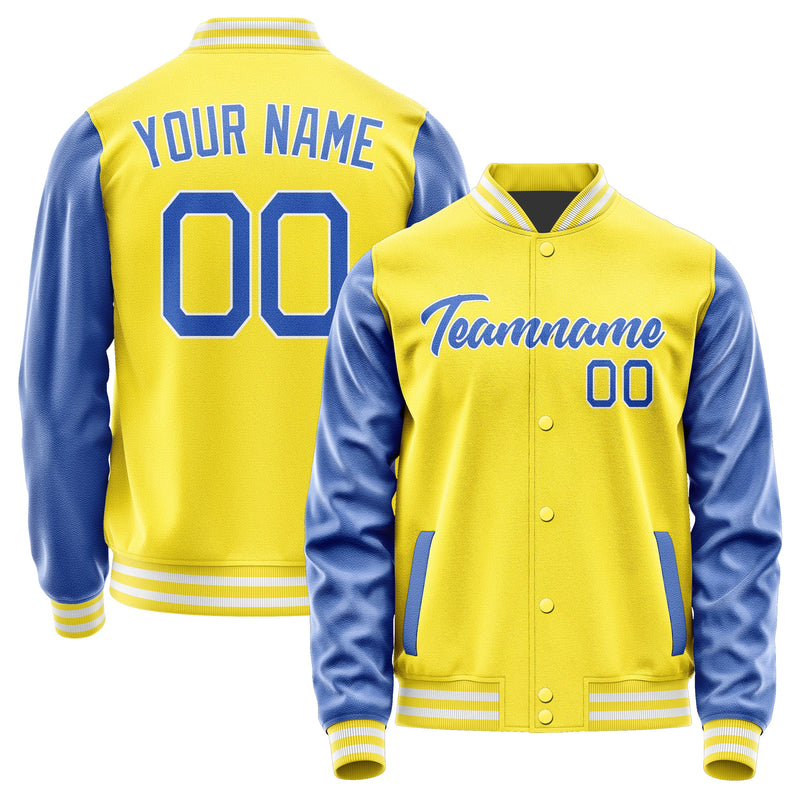 Custom Light Yellow Sky Blue Jacket JA2626092618B21809
