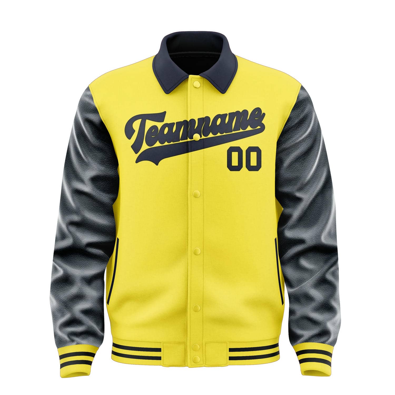 Custom Light Yellow Navy Jacket
