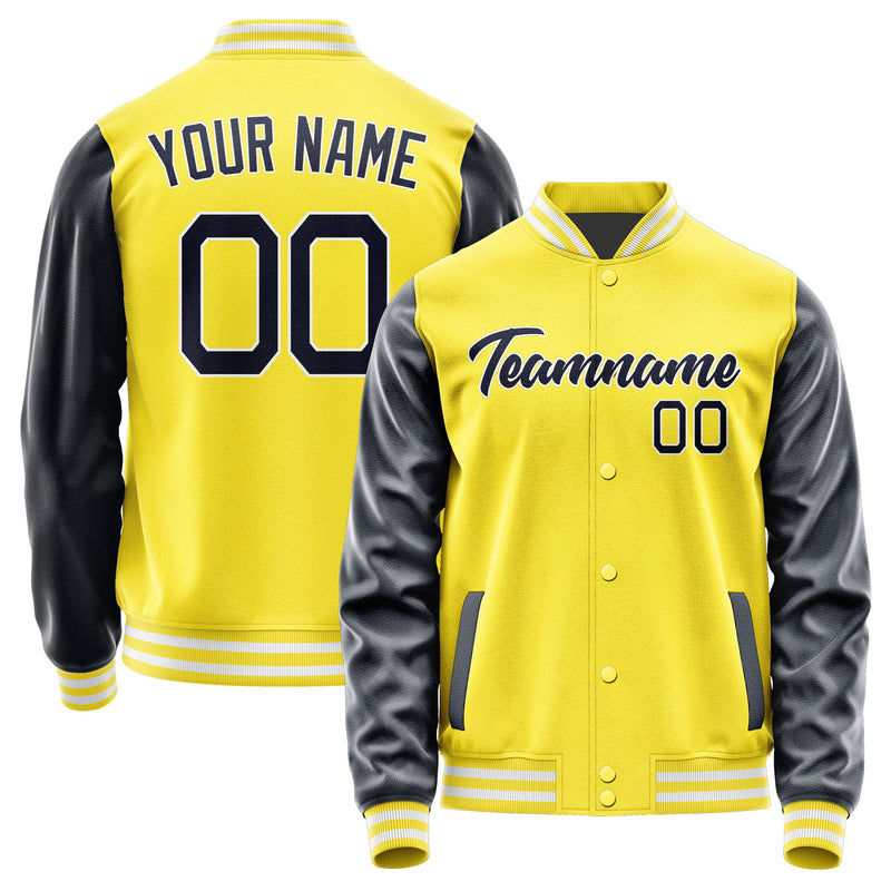 Custom Light Yellow Navy Jacket JA2626112618B21811