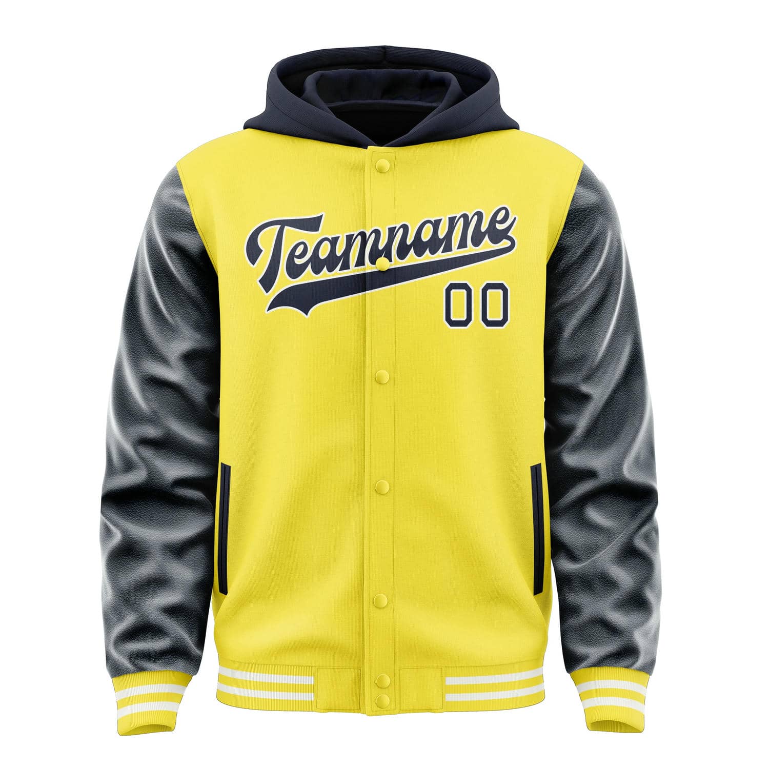 Custom Light Yellow Navy Jacket