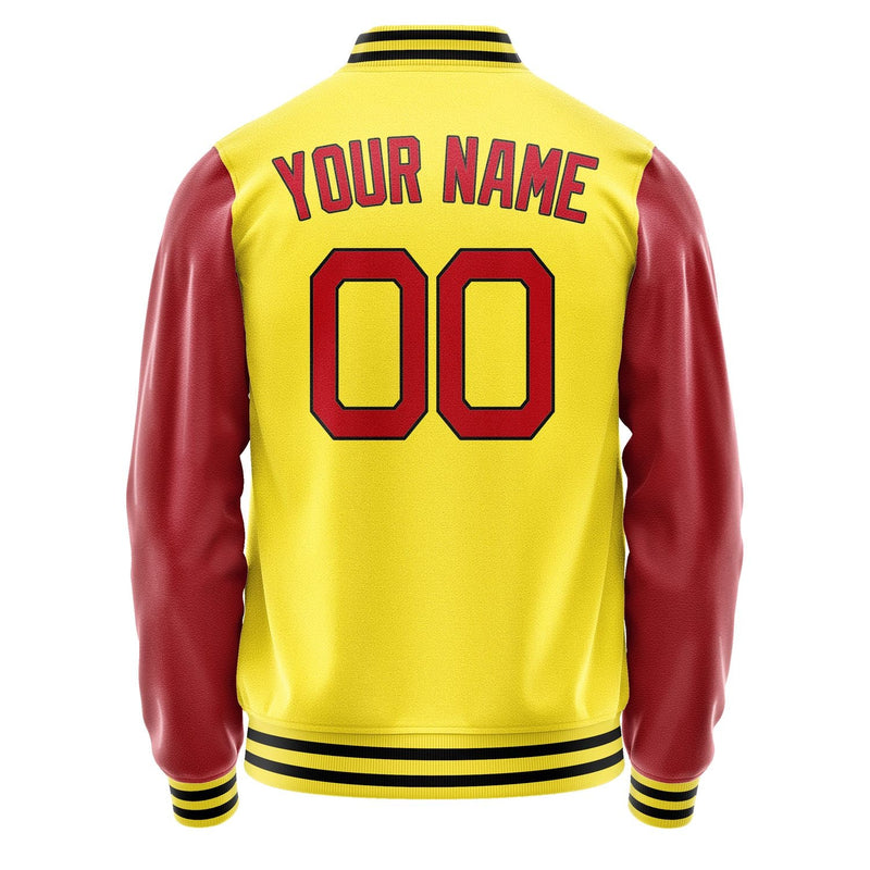 Custom Light Yellow Red Jacket JA2626142617B21714
