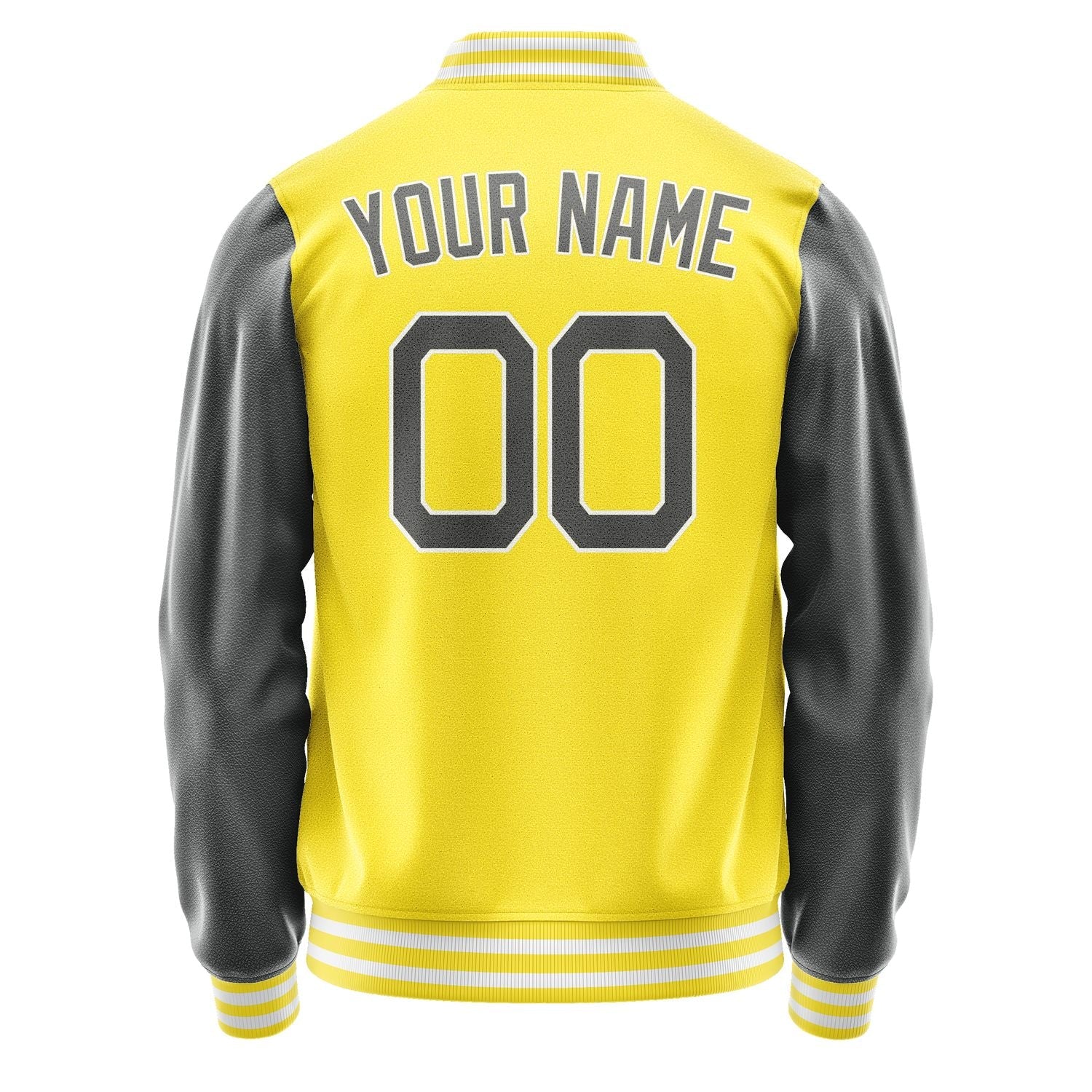 Custom Light Yellow Dark Grey Jacket JA2626202618B21820