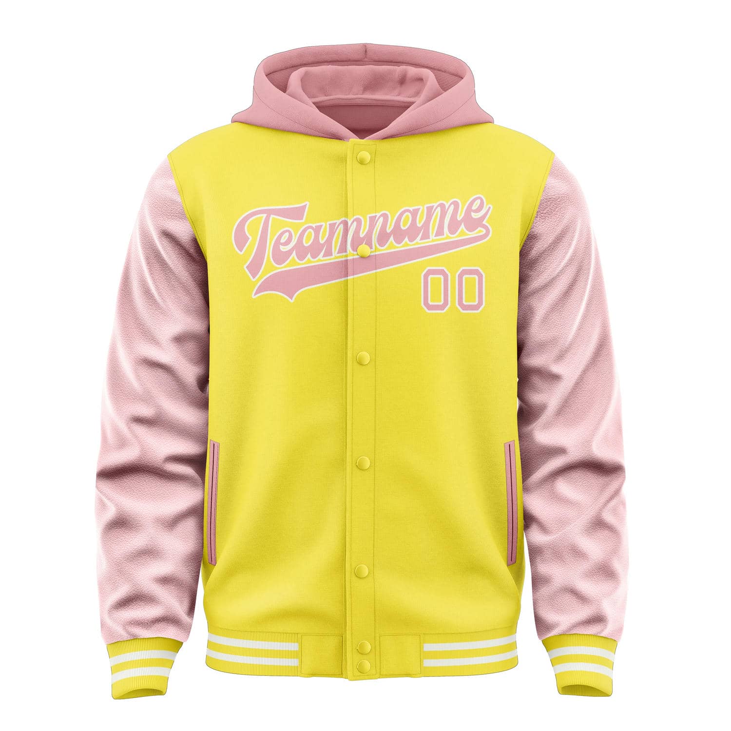 Custom Light Yellow Light Pink Jacket