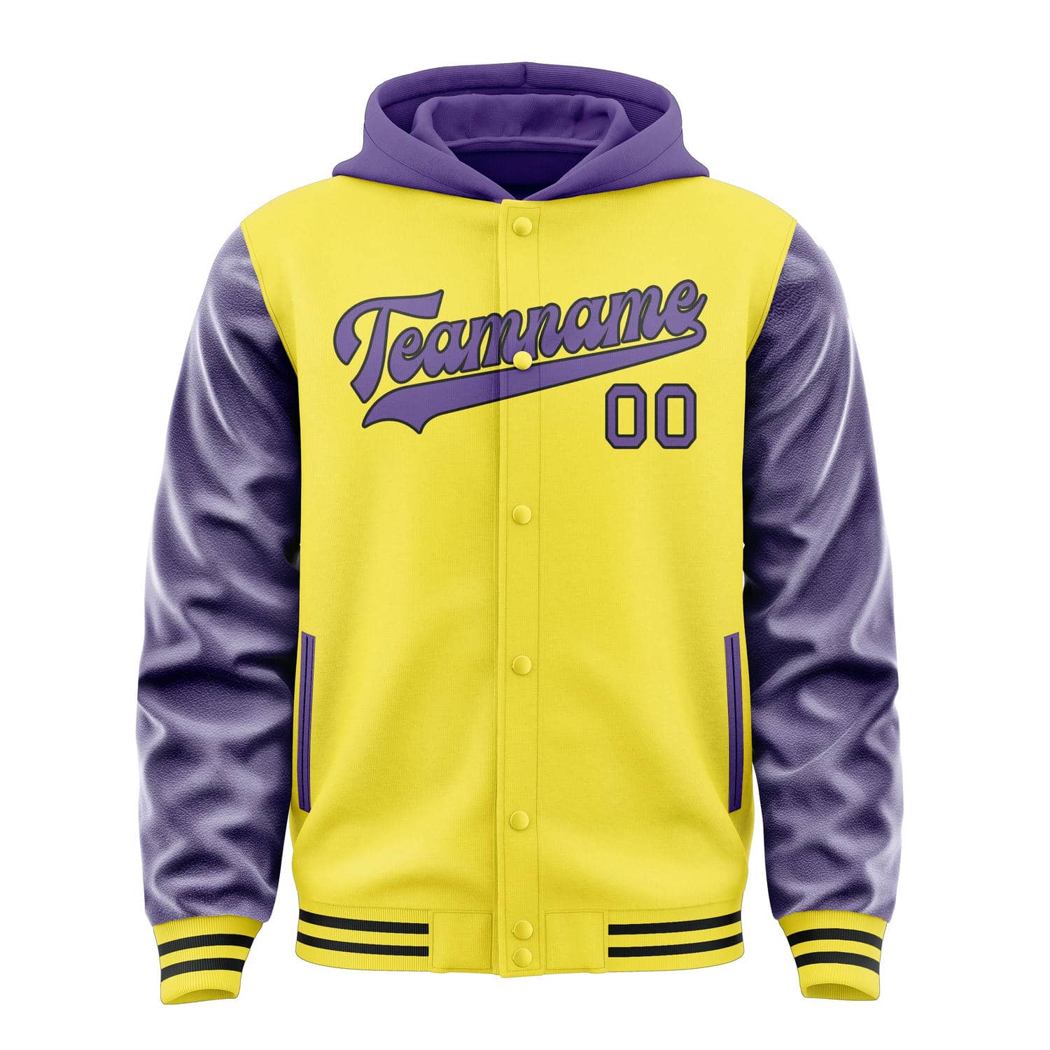 Custom Light Yellow Light Purple Jacket