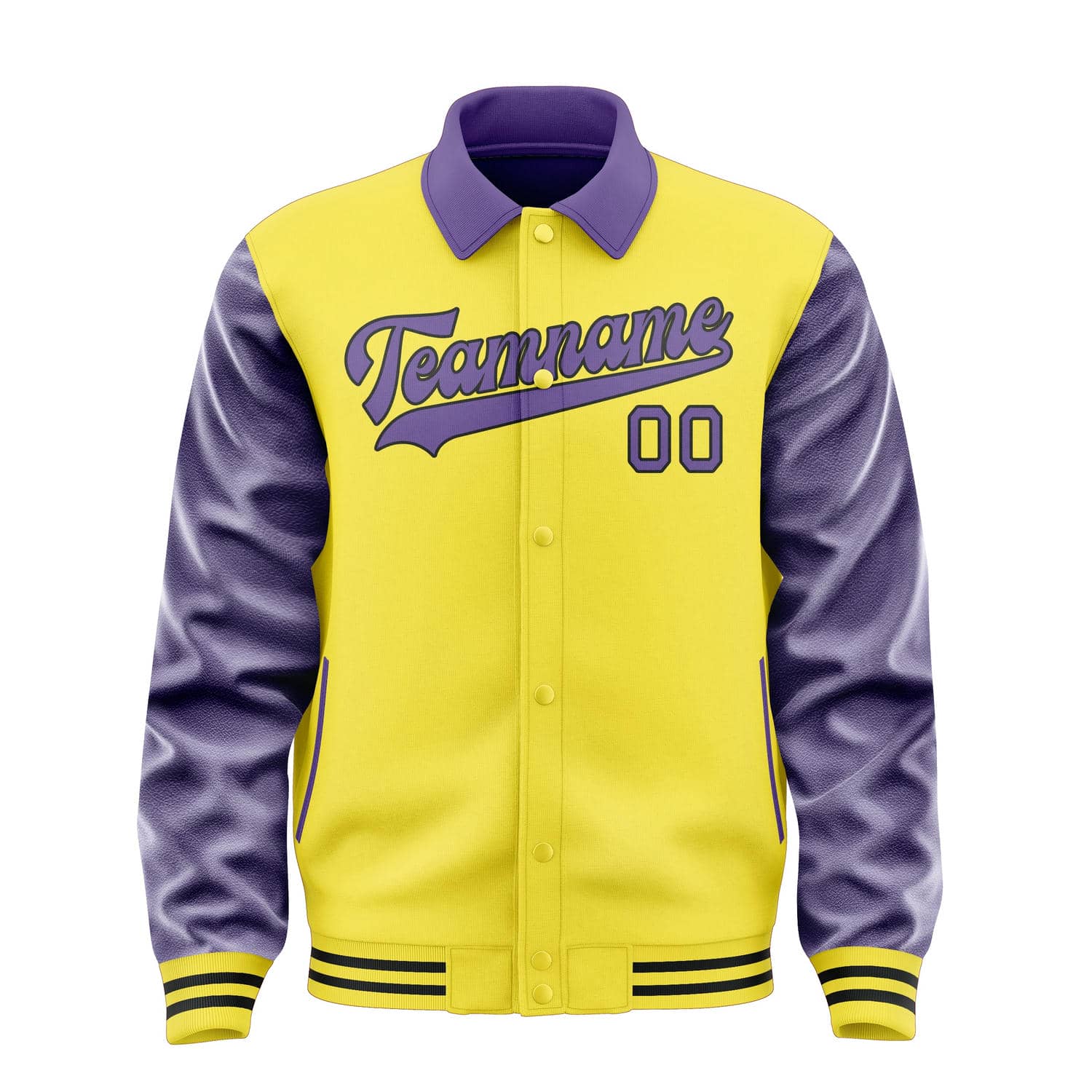 Custom Light Yellow Light Purple Jacket