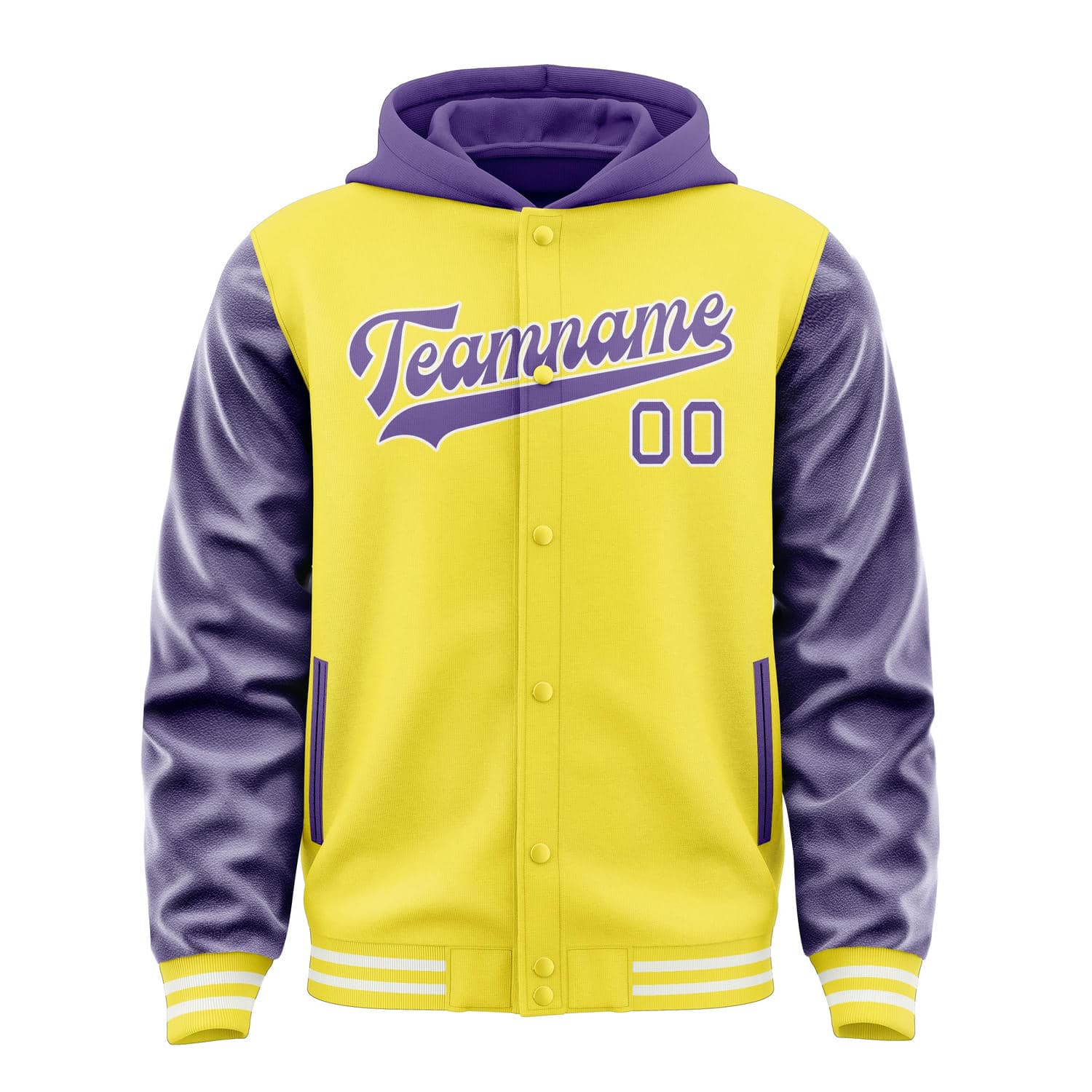 Custom Light Yellow Light Purple Jacket