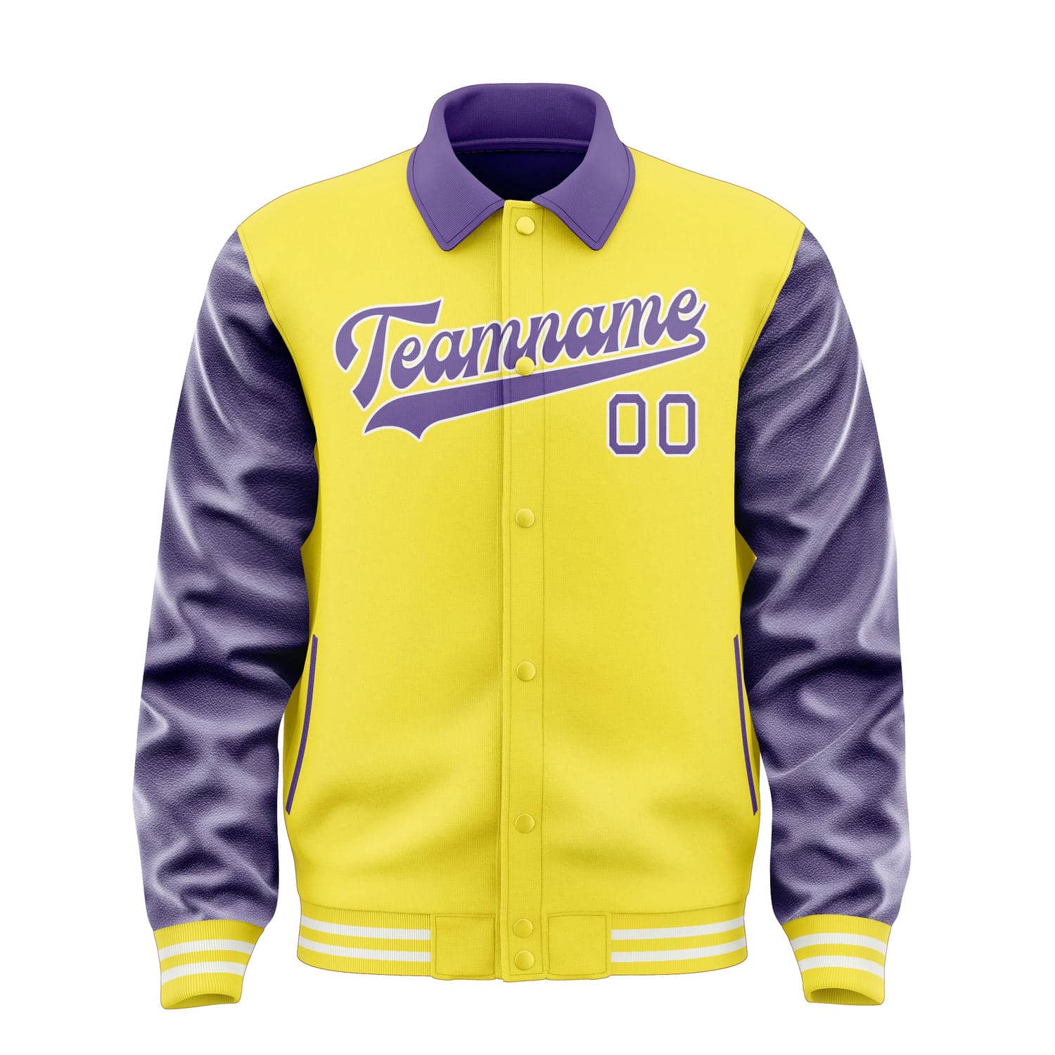 Custom Light Yellow Light Purple Jacket