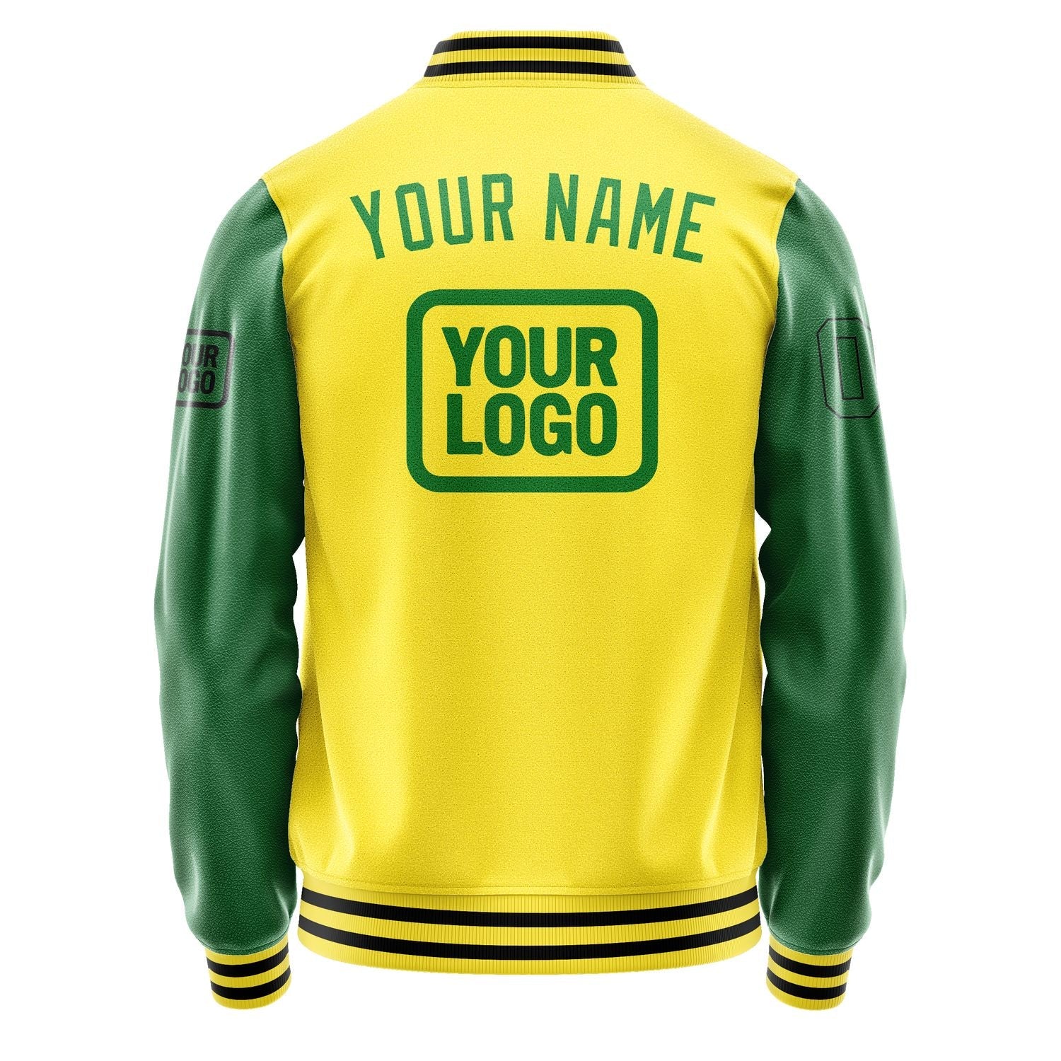 Custom Light Yellow Emerald Green Jacket JA262624261717242417