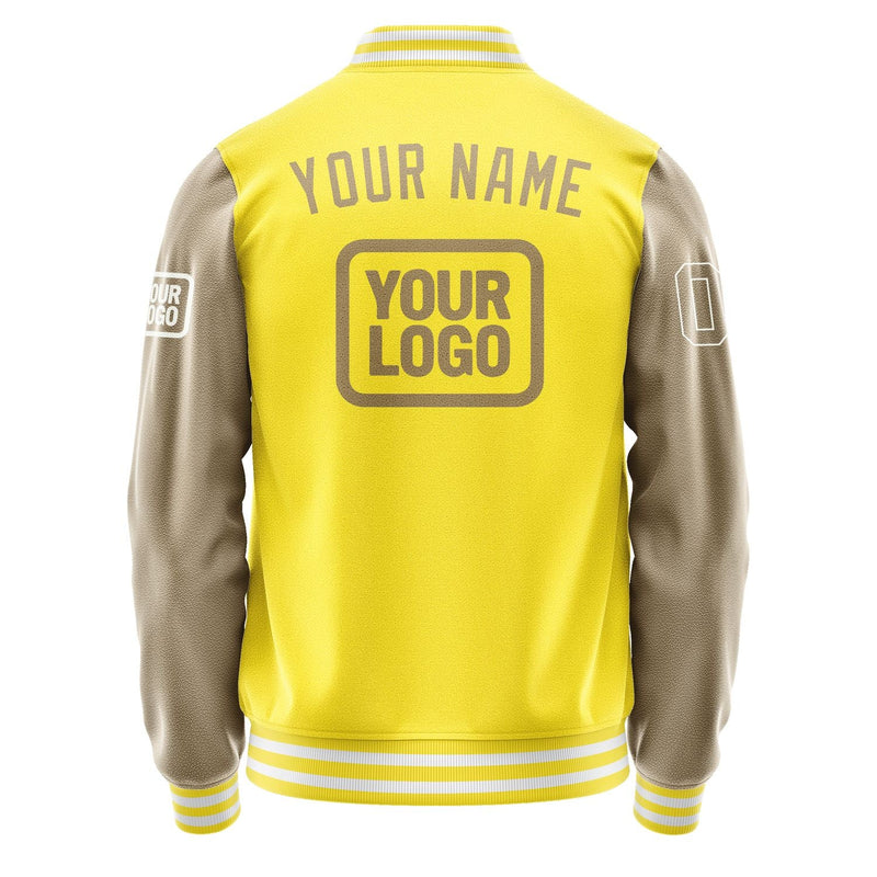 Custom Light Yellow Light Khaki Jacket JA262625261818252518