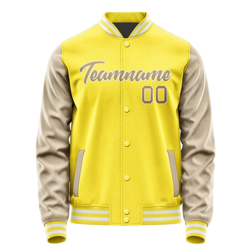 Custom Light Yellow Light Khaki Jacket JA2626252618B21825