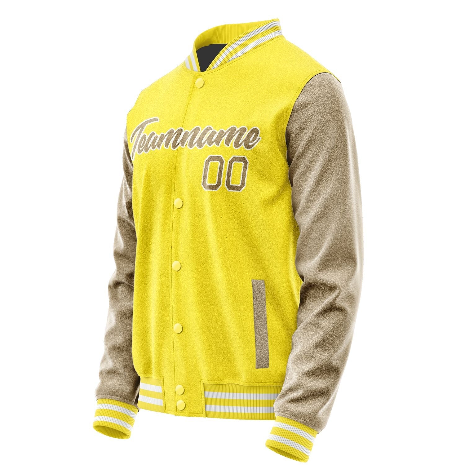 Custom Light Yellow Light Khaki Jacket JA2626252618B21825