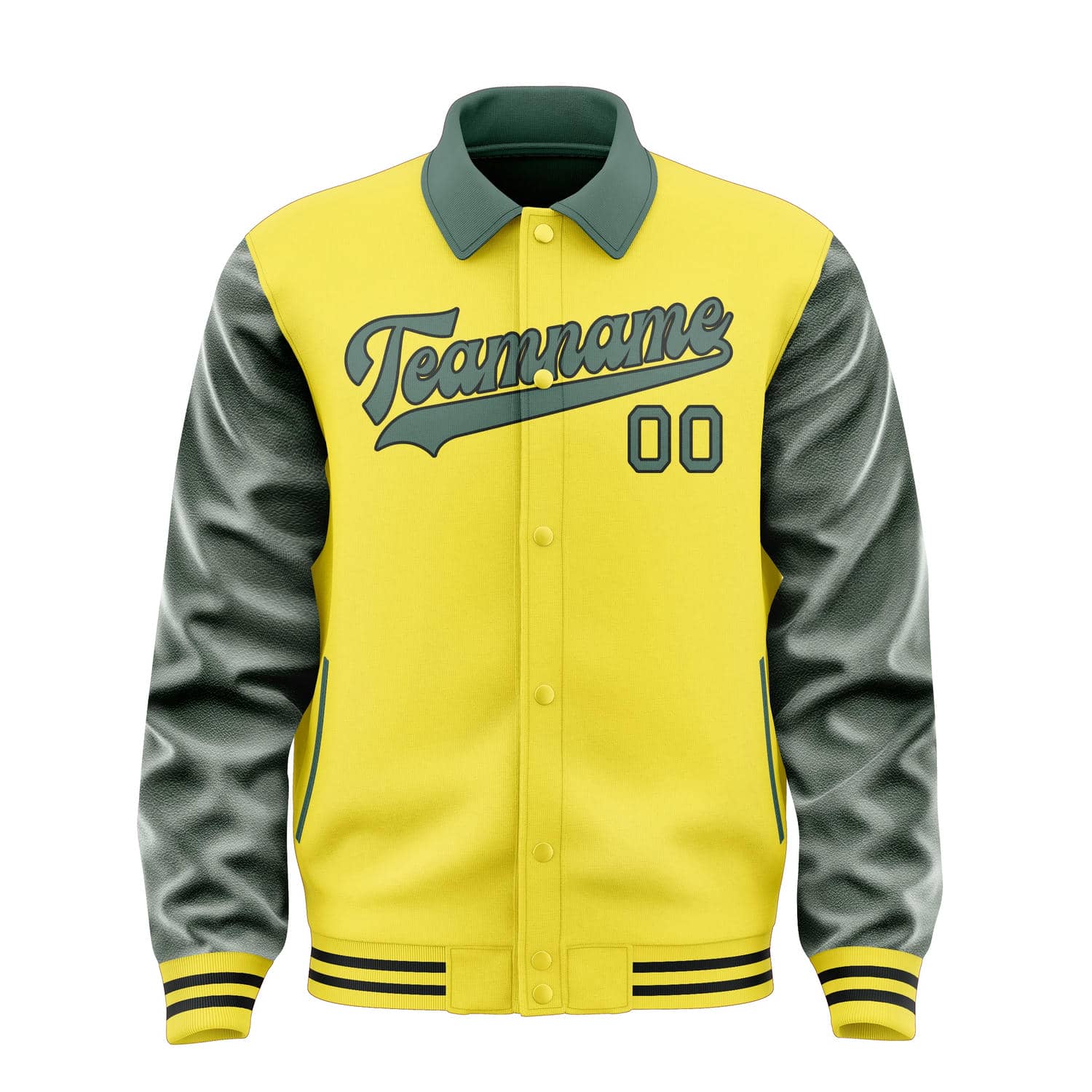 Custom Light Yellow Blue Green Jacket