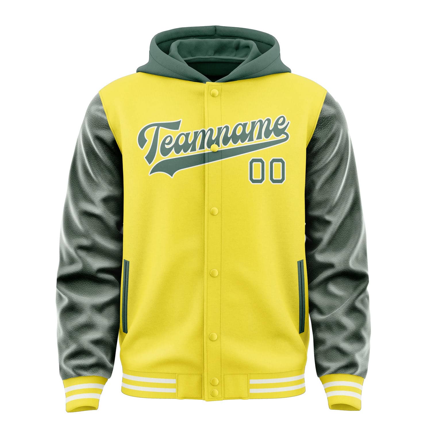 Custom Light Yellow Blue Green Jacket