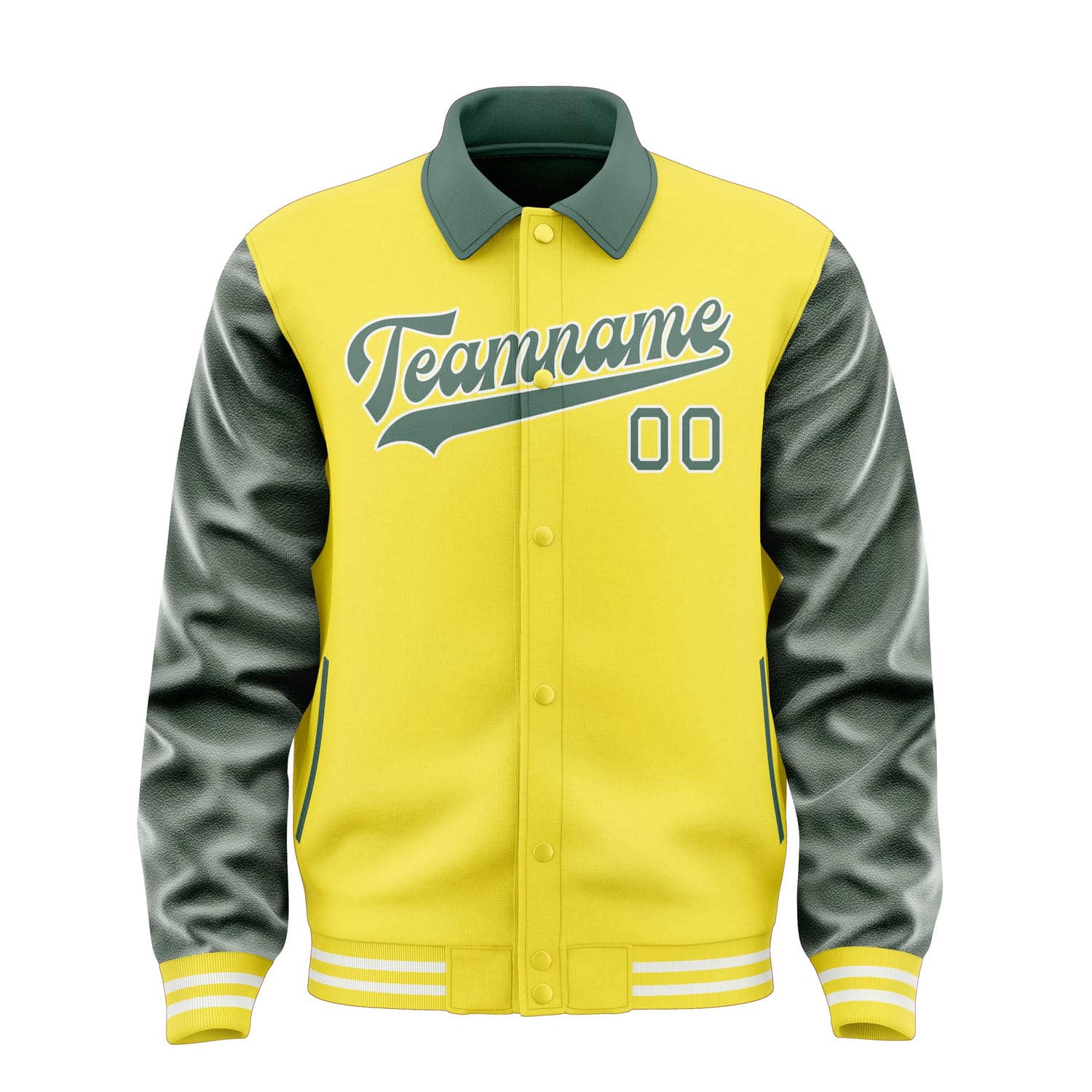 Custom Light Yellow Blue Green Jacket