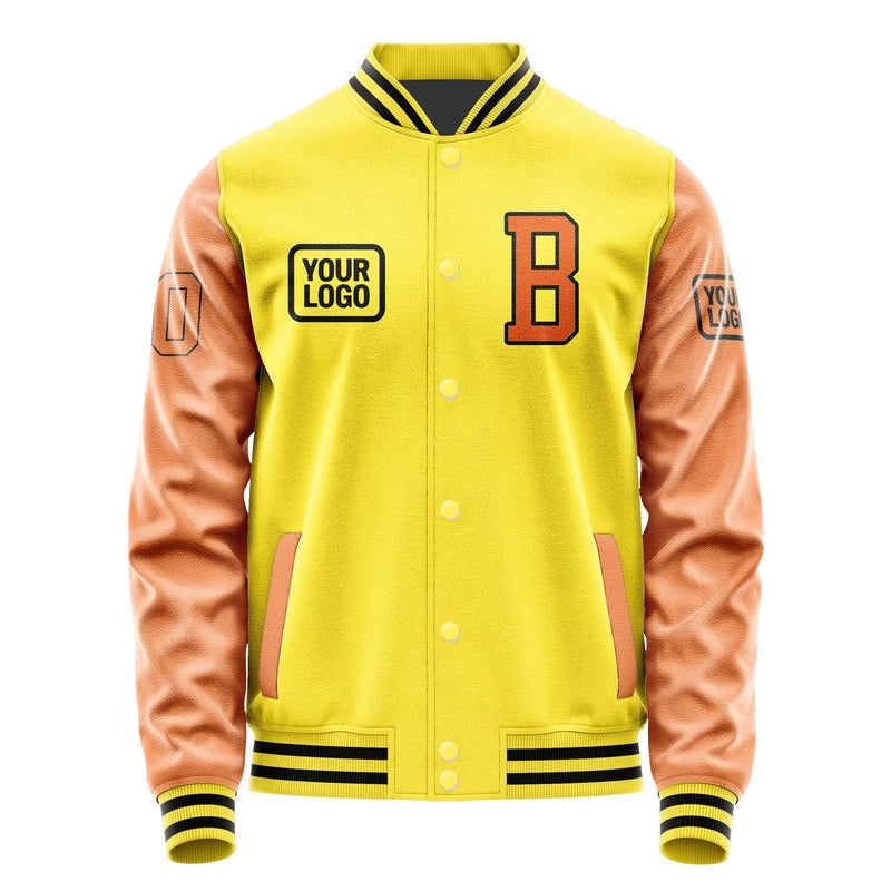 Custom Light Yellow Orange Jacket JA262628261717282817