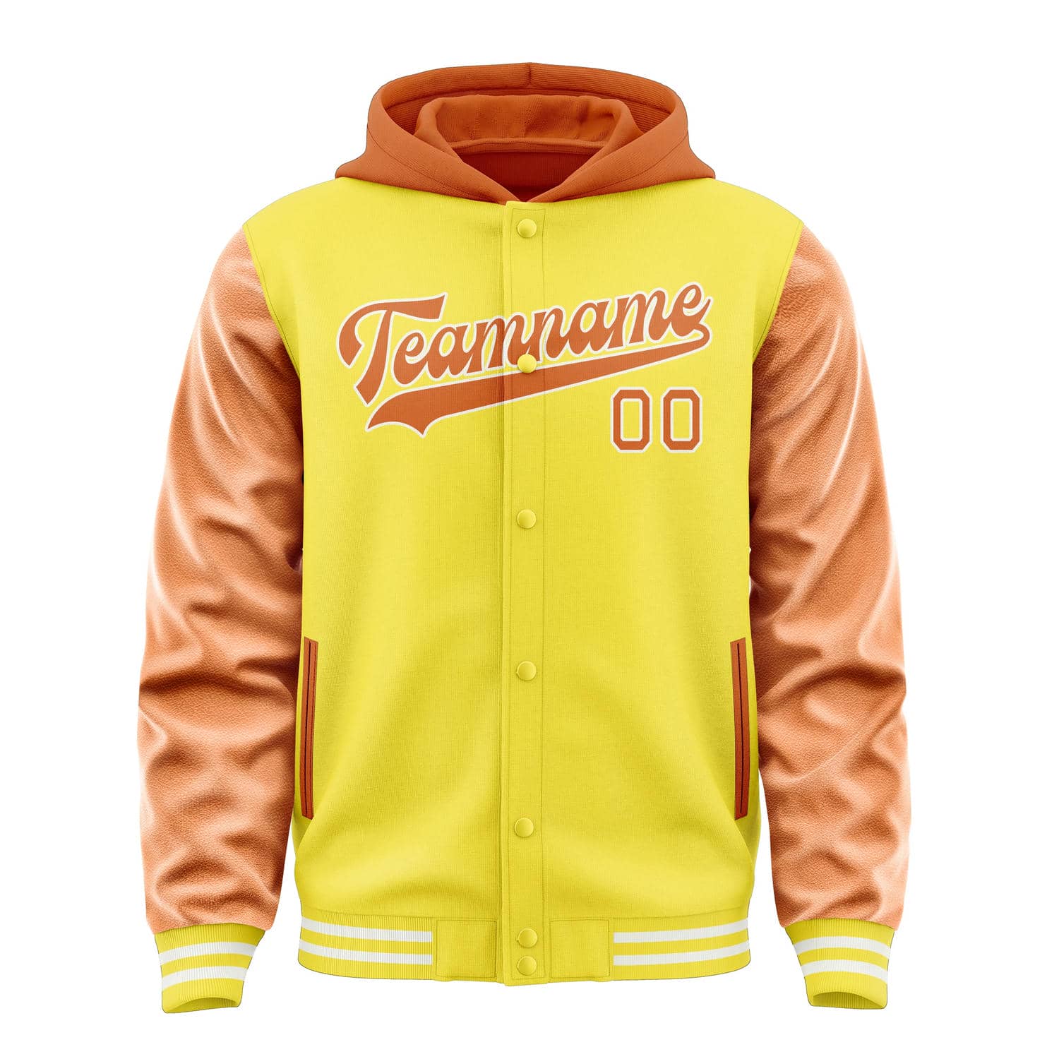 Custom Light Yellow Orange Jacket