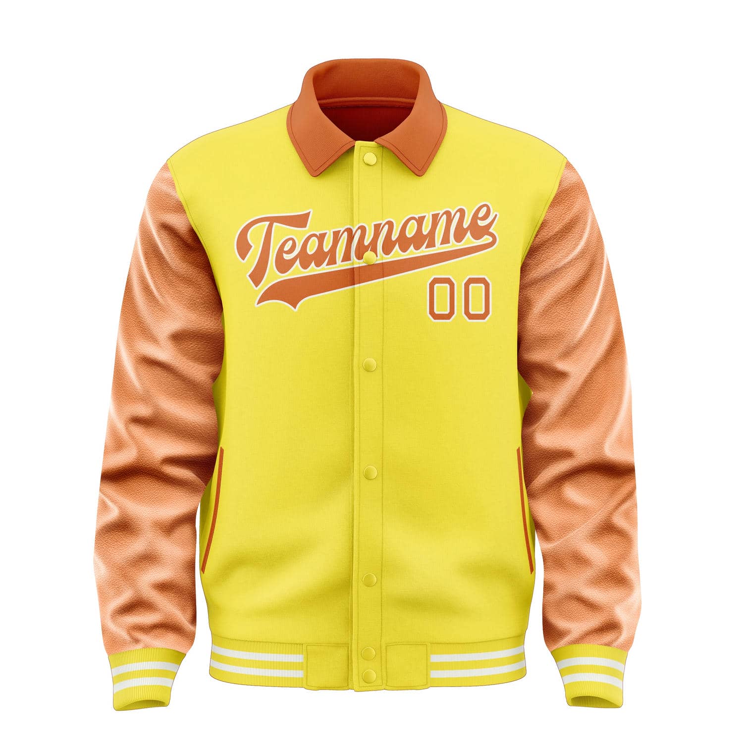 Custom Light Yellow Orange Jacket
