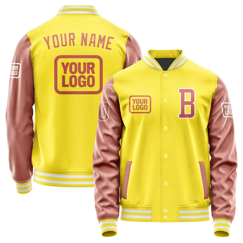 Custom Light Yellow Copper Rose Jacket JA262629261818292918