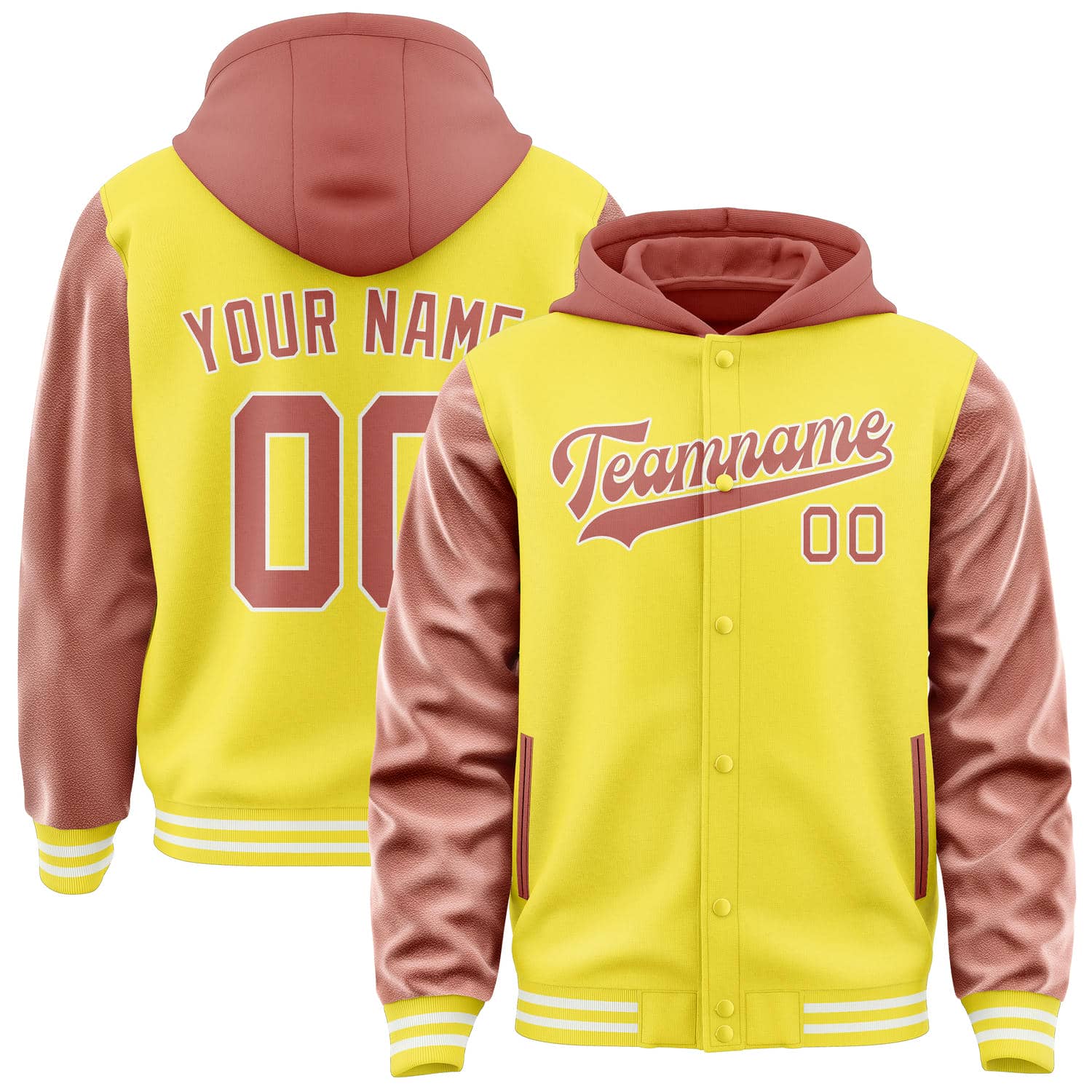 Custom Light Yellow Copper Rose Jacket