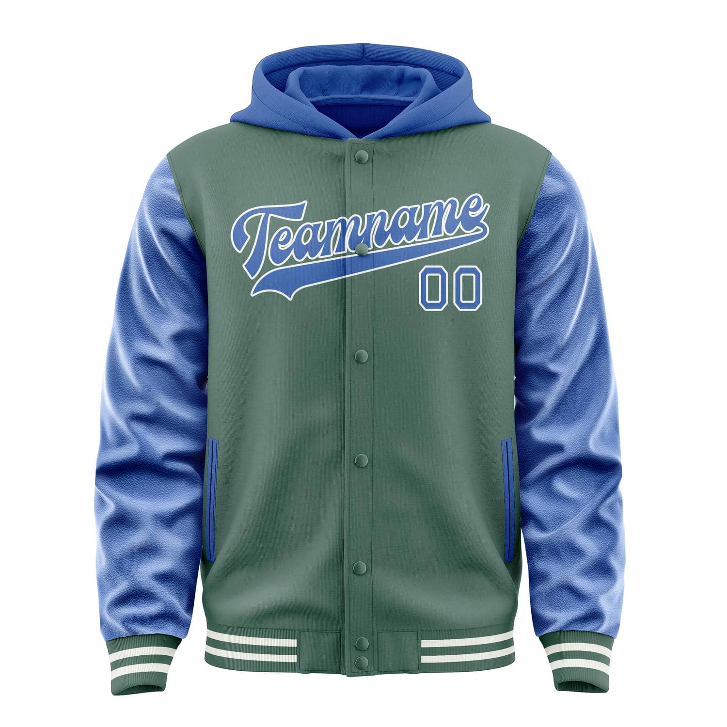 Custom Blue Green Sky Blue Jacket
