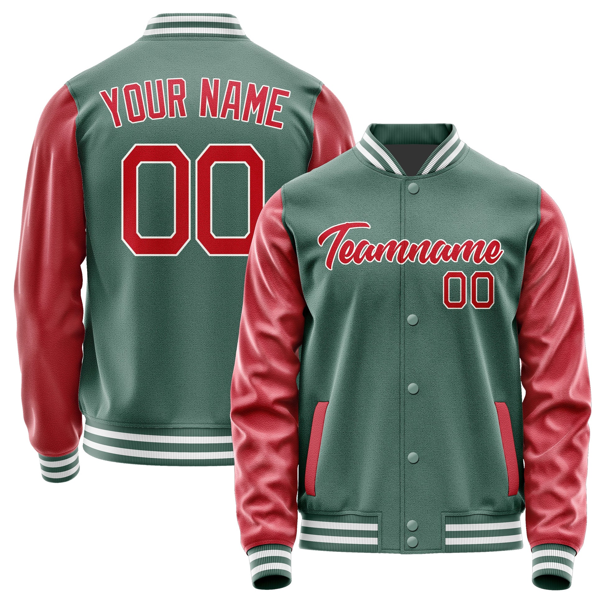 Custom Blue Green Red Jacket JA2727142718B21814