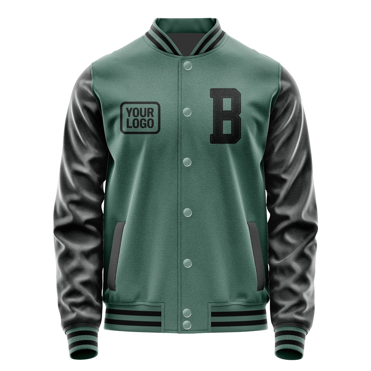 Custom Blue Green Black Jacket JA272717271717171717