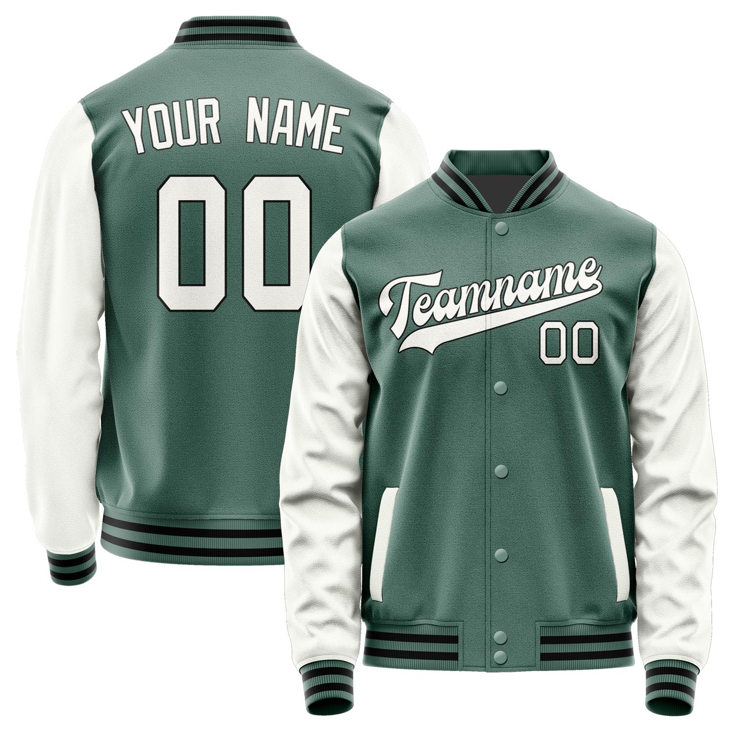 Custom Blue Green White Jacket JA2727182717B31718