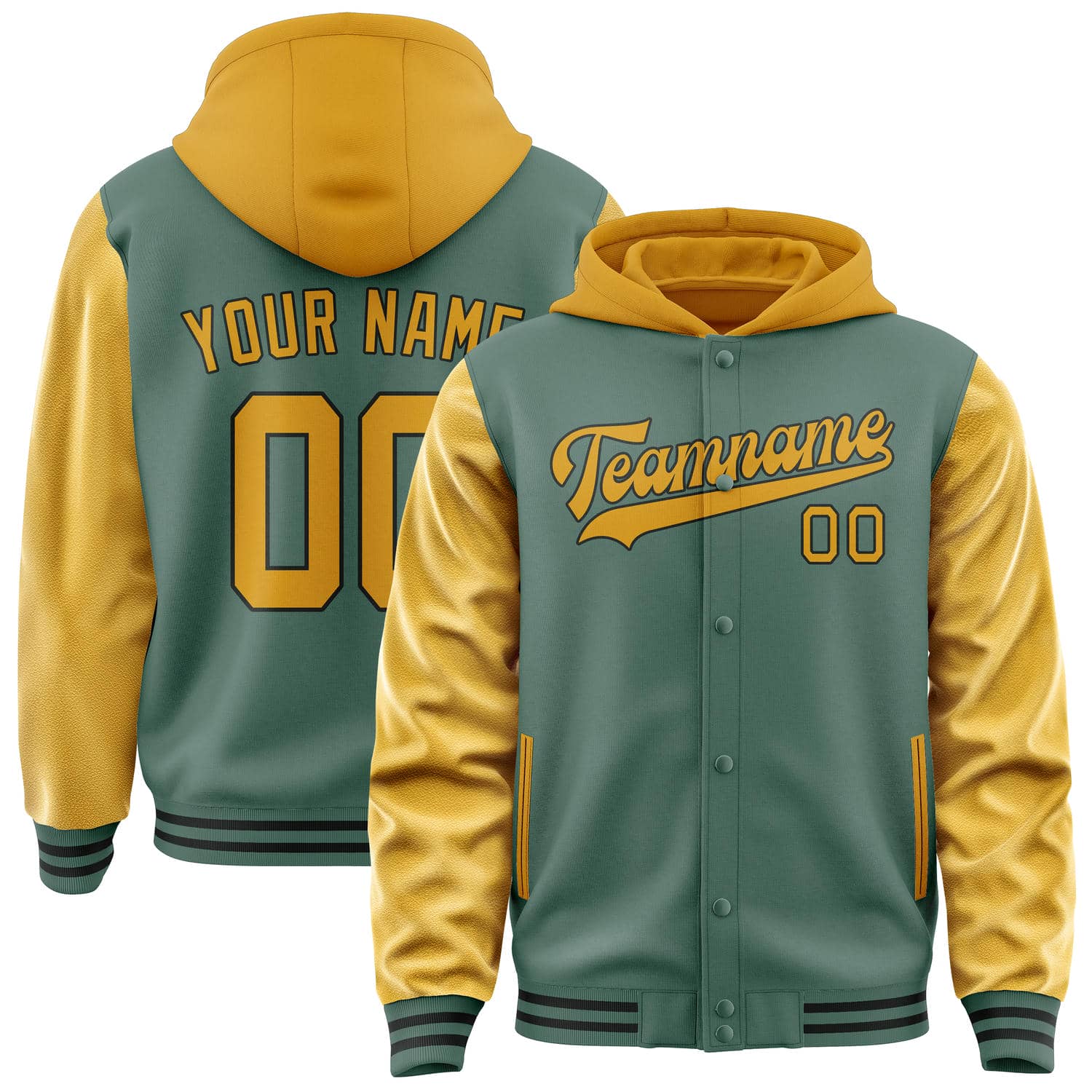 Custom Blue Green Yellow Jacket