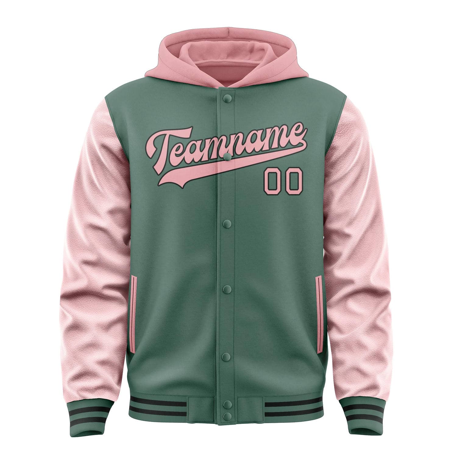 Custom Blue Green Light Pink Jacket