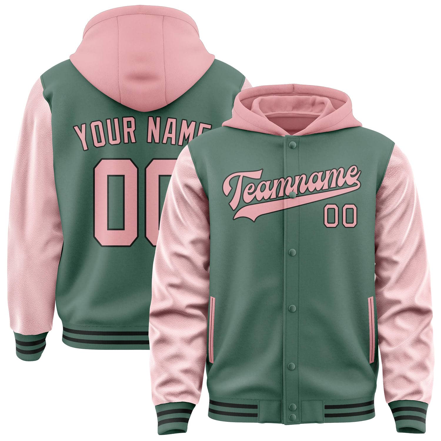 Custom Blue Green Light Pink Jacket