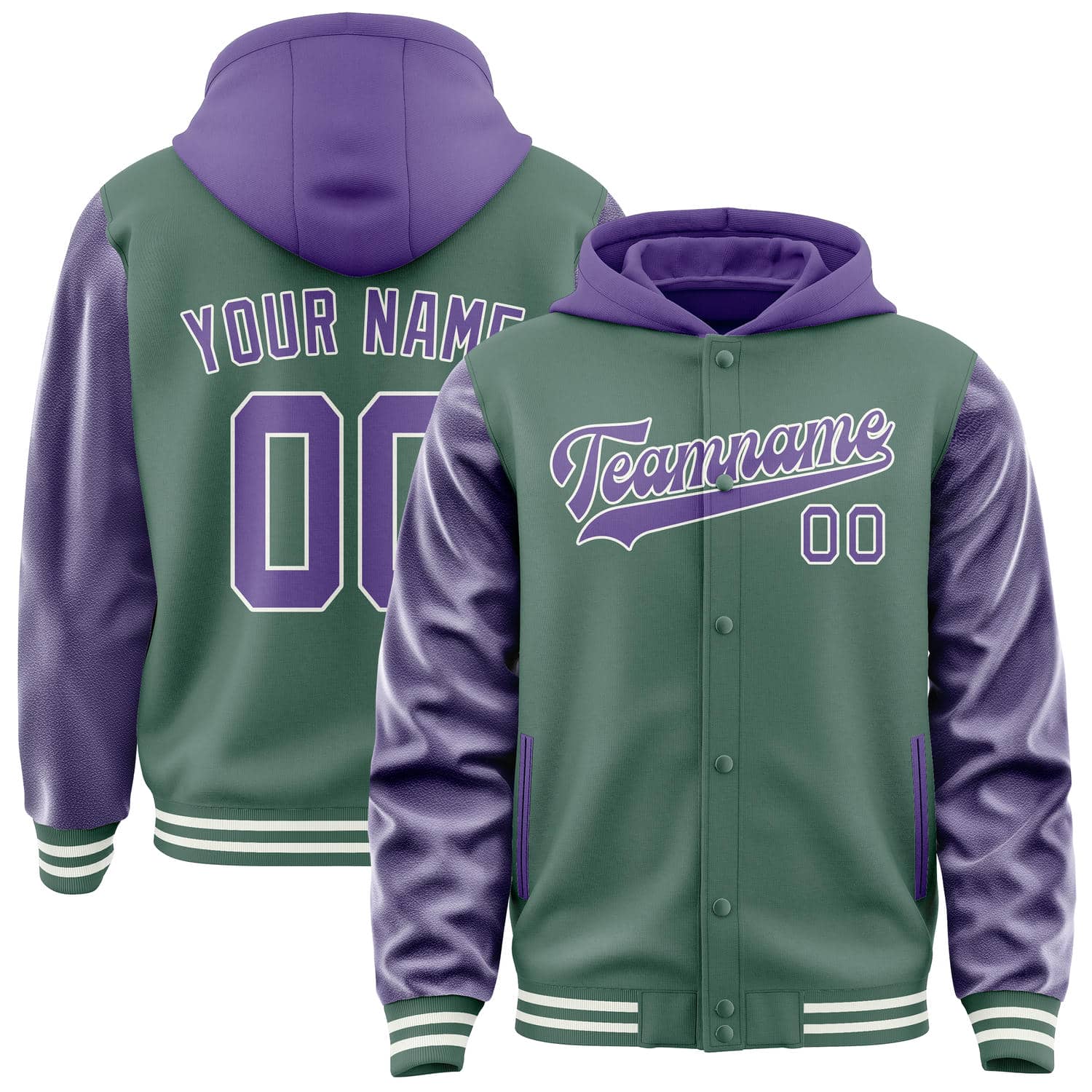 Custom Blue Green Light Purple Jacket